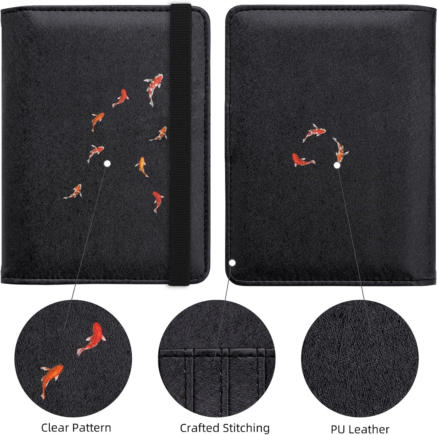 Thumbnail 1 de WALNEW PU Leather Passport Holder with RFID protection and card slots