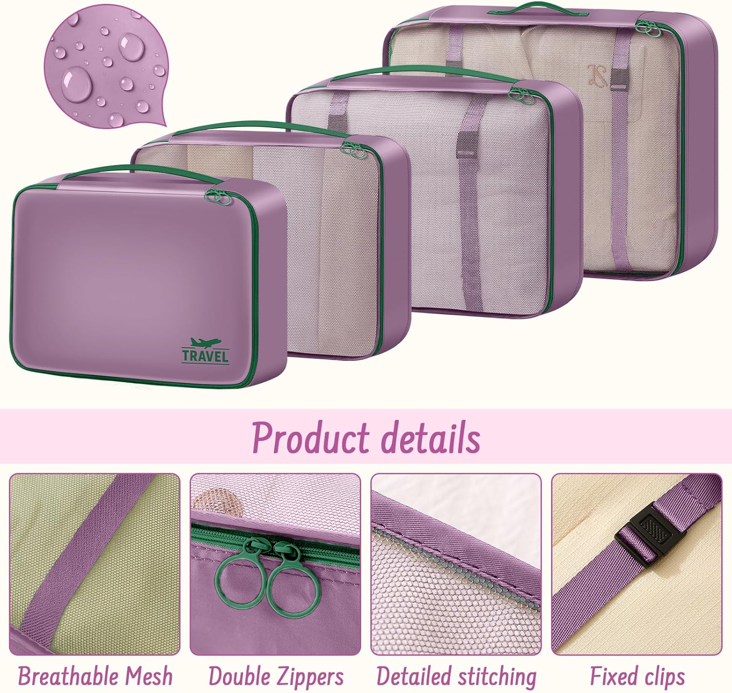 Thumbnail 4 de MOFELON 8-Pack Packing Cubes for Travel