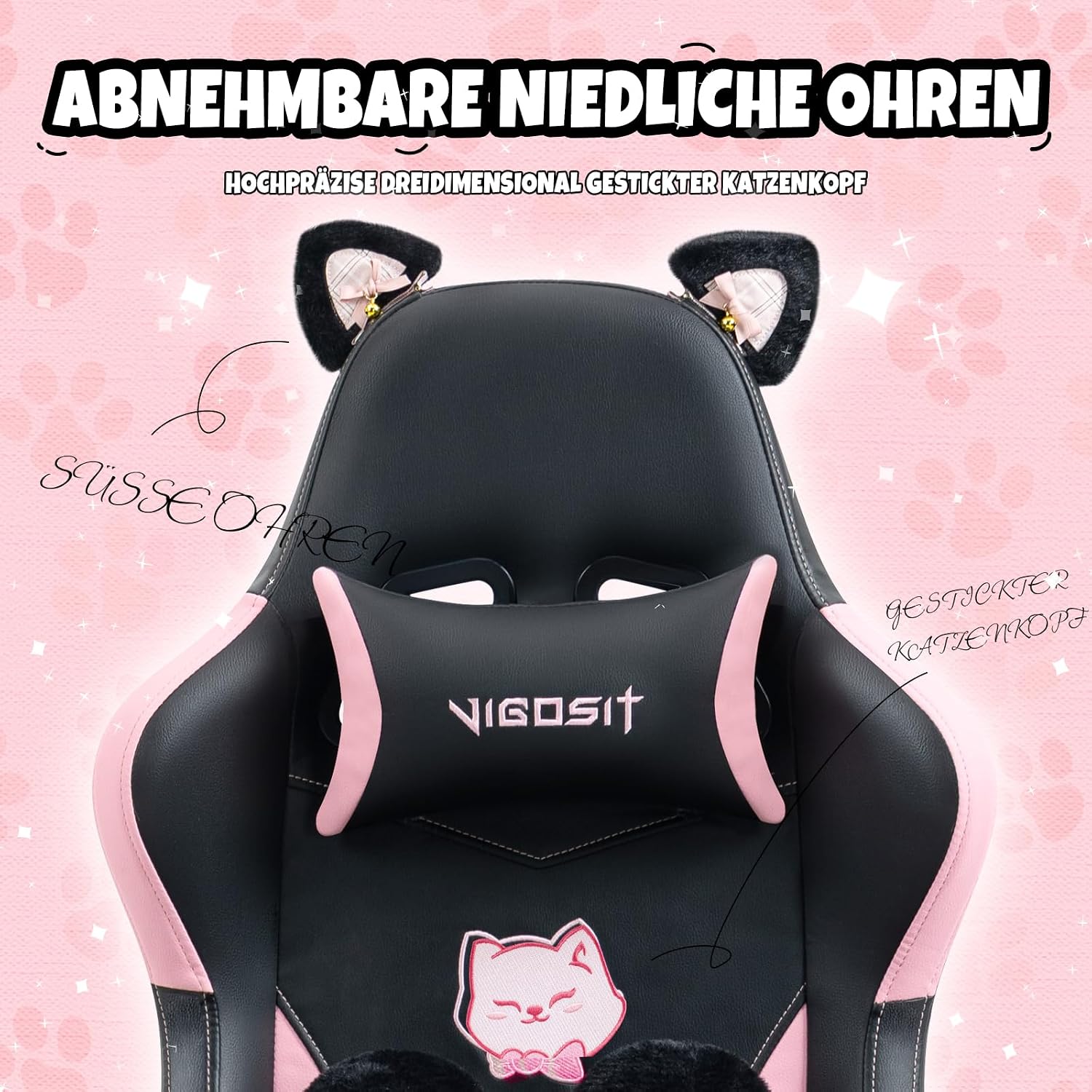Thumbnail 6 de Vigosit Katzenpfoten Gaming Stuhl