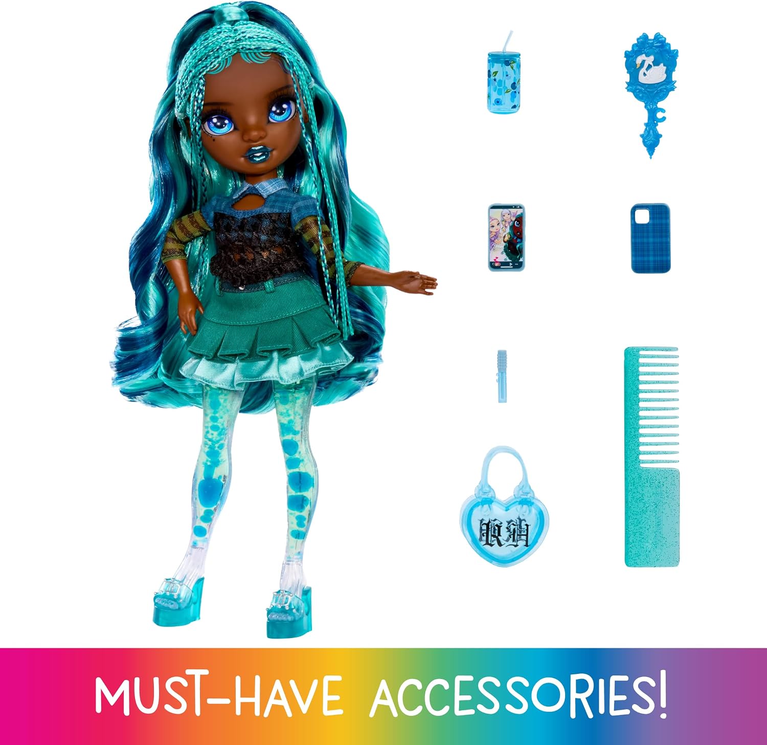 Detalle 2 de RAINBOW HIGH Sparkle & Shine Doll Misty – Poupée 28 cm avec Bulles magiques et accessoires