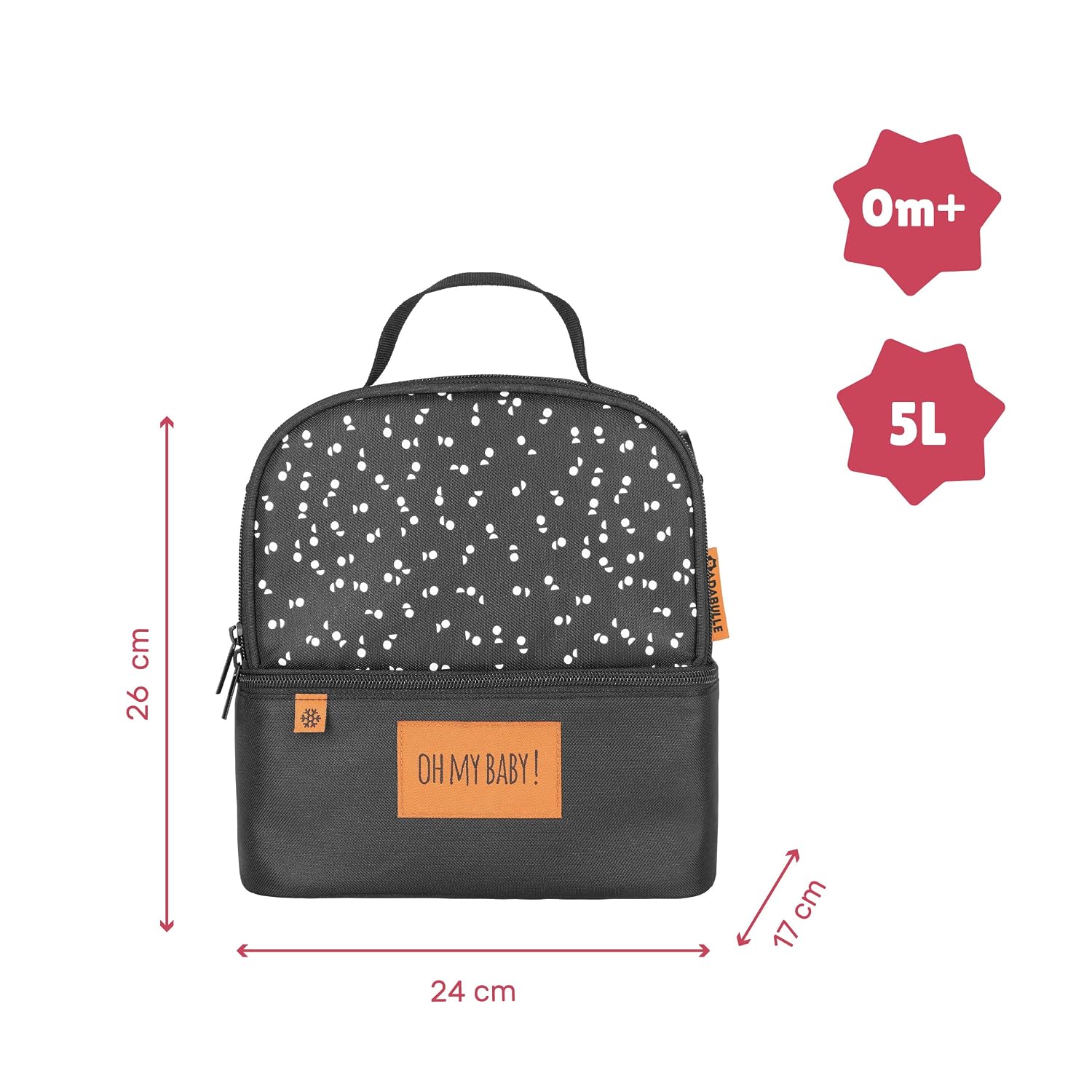 Thumbnail 6 de Badabulle Isoliertasche Pick & Go mit separaten 2 Innenfächern – 5-Liter-Wärme/Kälte-Transport für Babymahlzeiten