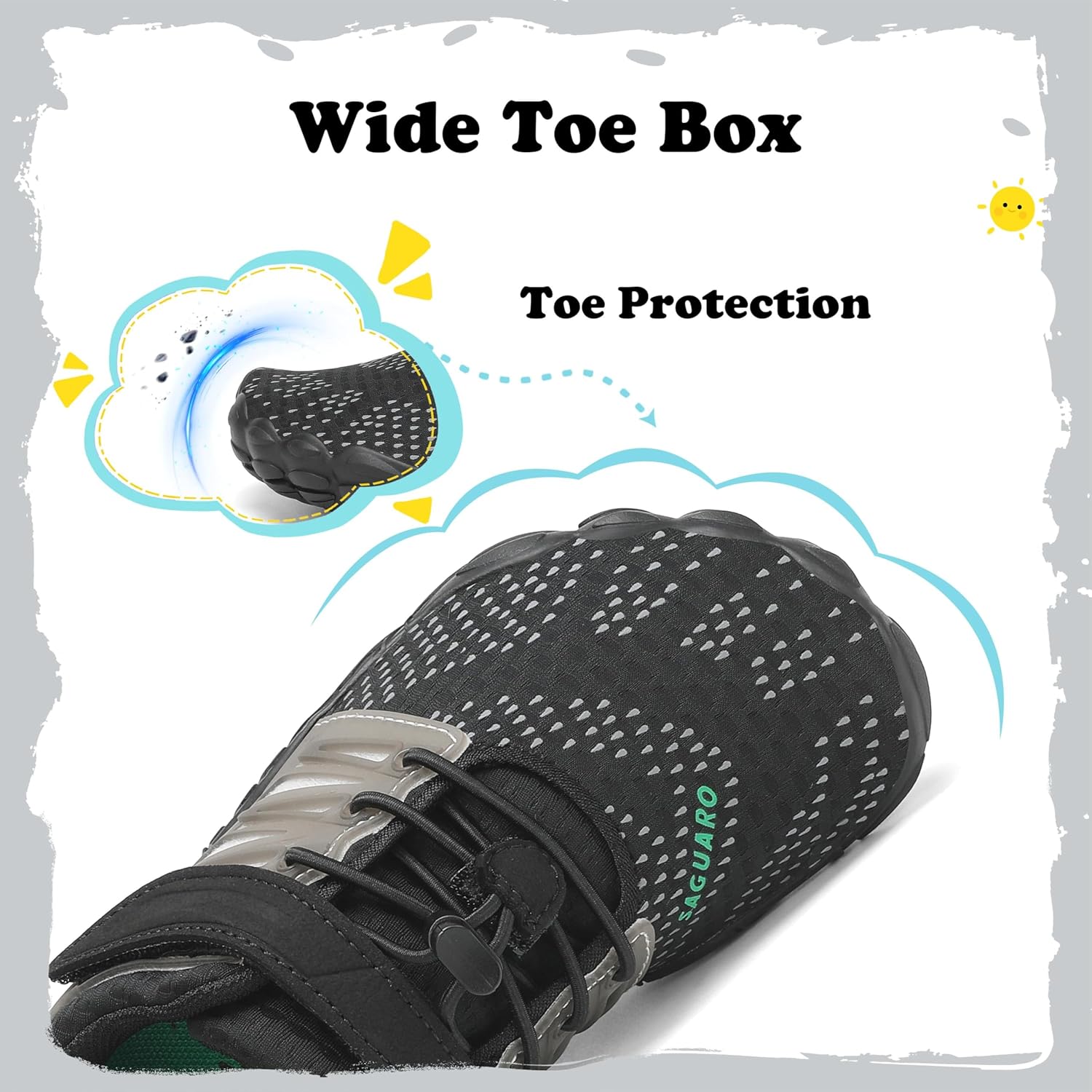 Thumbnail 1 de SAGUARO Barfußschuhe Kinder Outdoor Sport (Gr. 24–36) – flexible, breite Zehenbox & rutschfeste Sohle