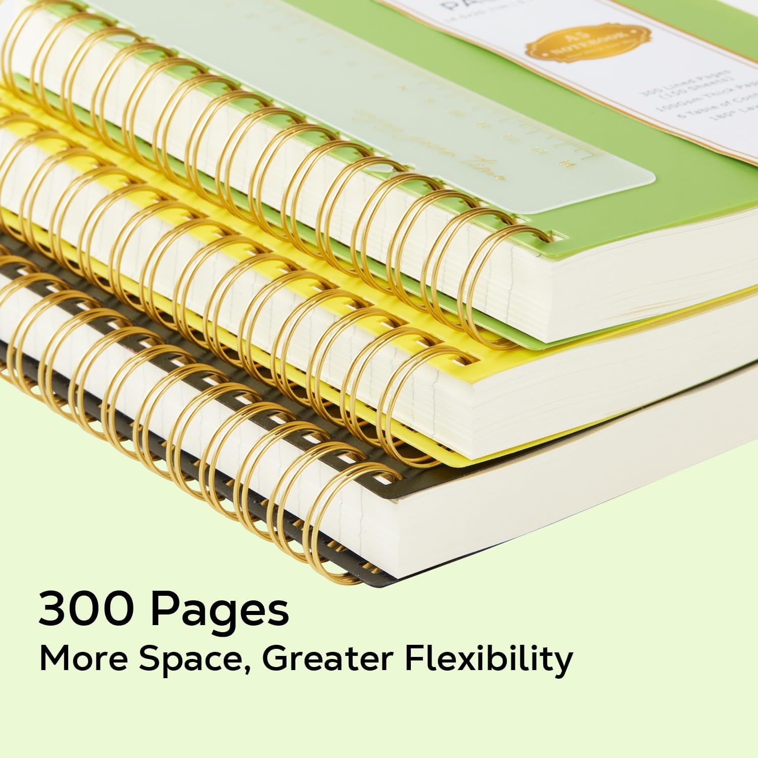 Detalle de NIRMIRO B5 Spiral Notebook (Hardback PVC Cover) – 300 Pages, Lined 100gsm