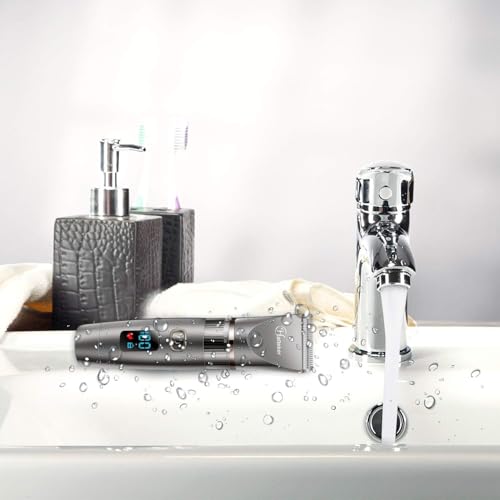 Detalle de Hatteker 3-in-1 Herren Haarschneidemaschine: Wasserdicht, langlebig und vielseitig