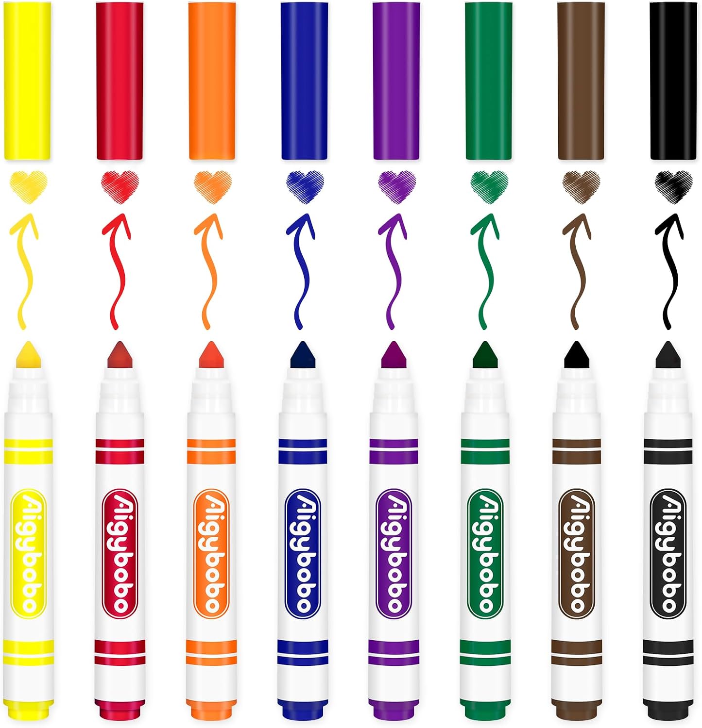 Thumbnail 1 de Aigybobo 200 Count Washable Markers Bulk
