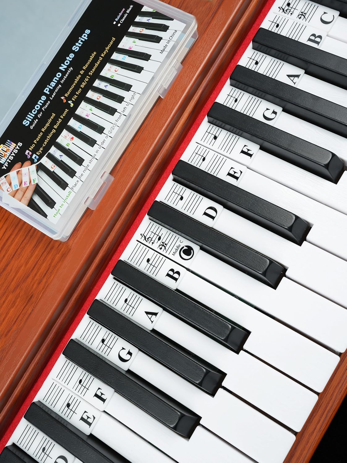 Detalle de YPTSYSYS Piano Key Labels, Silicone