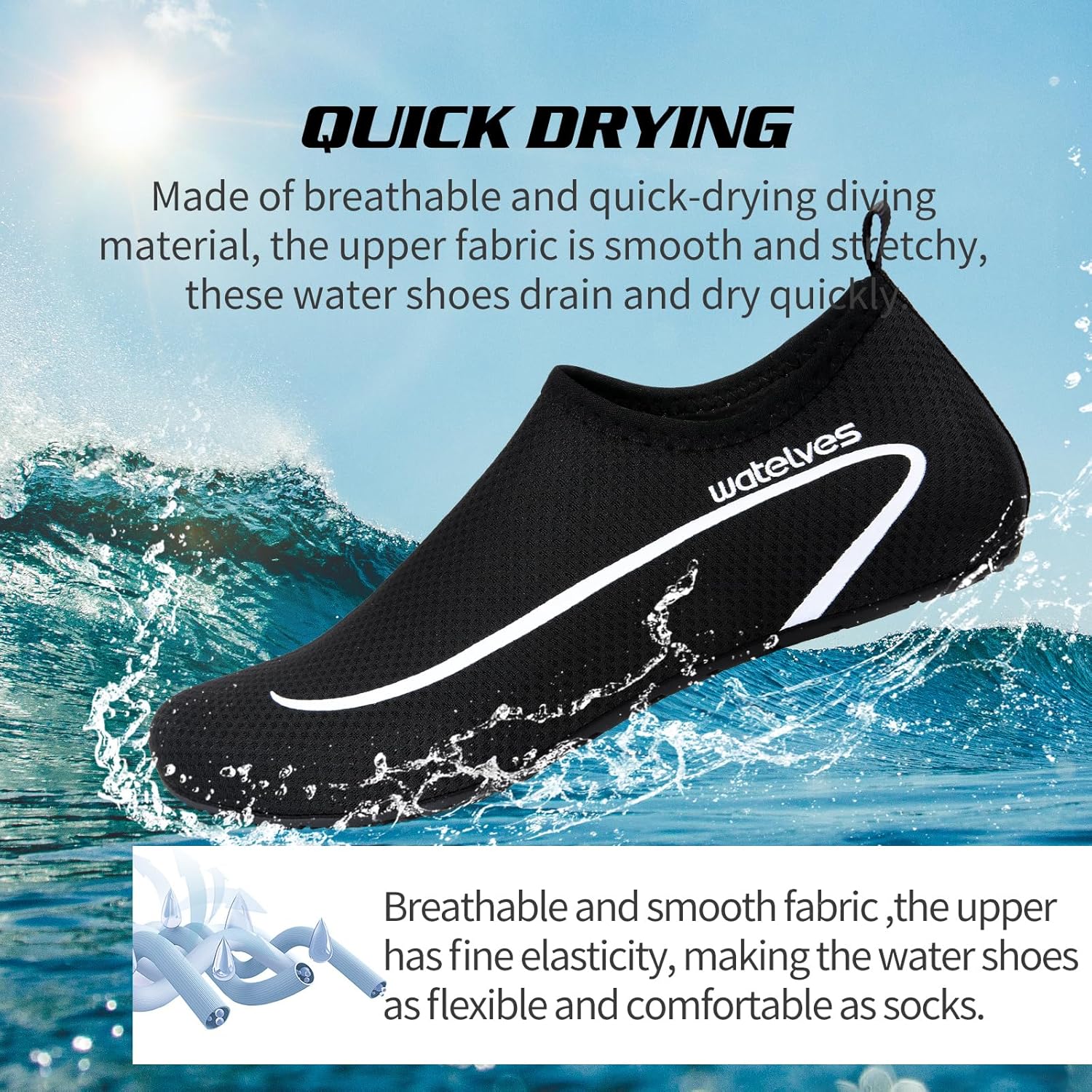 Thumbnail 4 de Swim Water Shoes Aqua Socks Barefoot for Sea Beach Swimming – Unisex