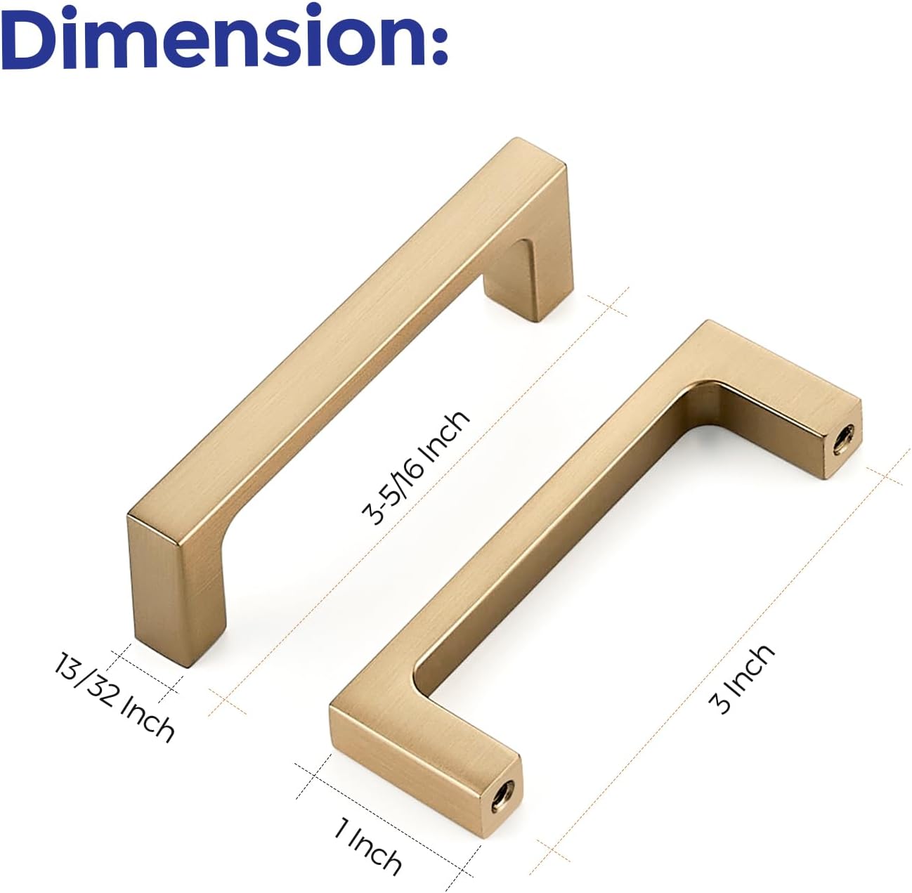 Thumbnail 2 de Ravinte J100XFX76XBT30 Cabinet Pulls, Champagne Bronze, 3-Inch, 30-Pack