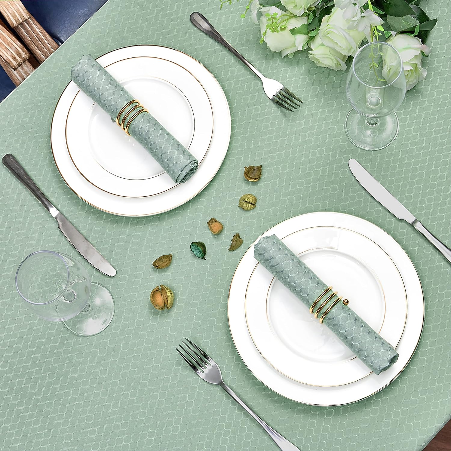 Detalle de HomeJoy Polyester Tablecloth 60x144 Inch