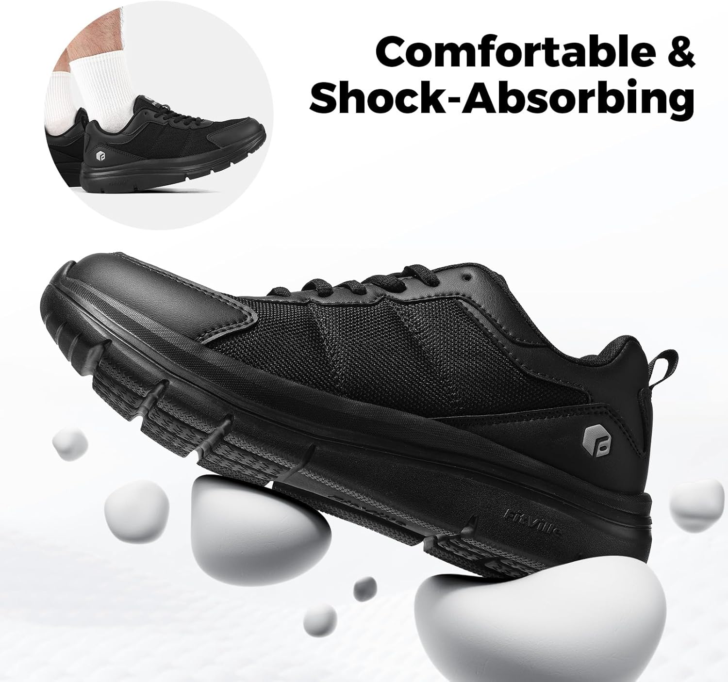 Thumbnail 3 de FitVille Extra Weit Walkingschuhe Herren – Leicht, atmungsaktiv und mit extra Dämpfung (Gr. 40–50)