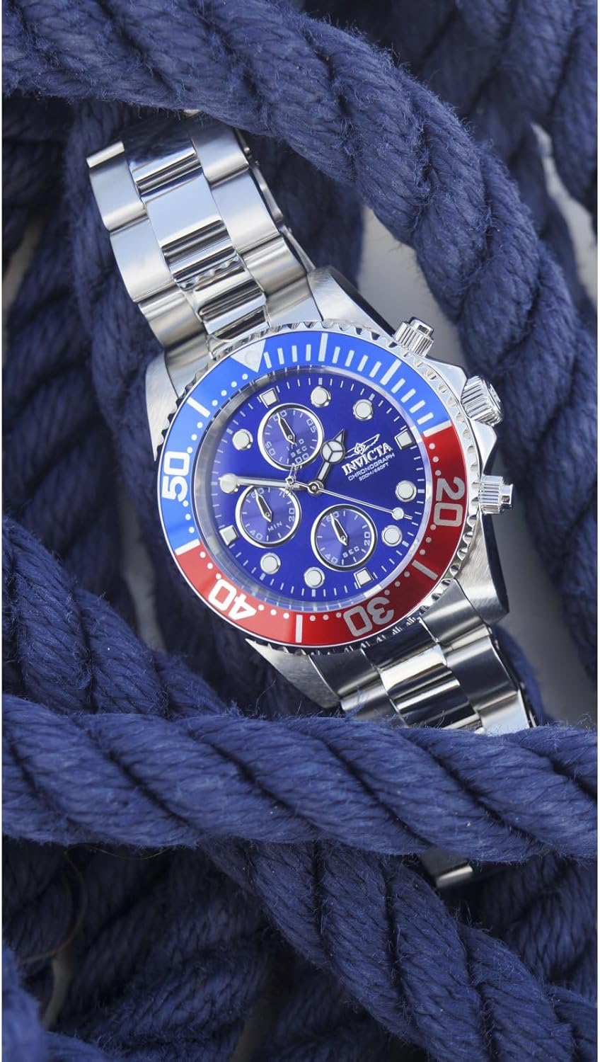 Thumbnail 4 de Invicta Herrenuhr Modell 1771 – Pro Diver, 43 mm Edelstahl, blaues Zifferblatt, Quarzwerk, 20 bar