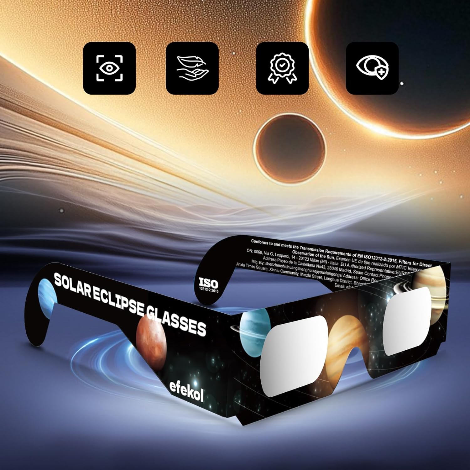 Thumbnail 6 de efekol Gafas Eclipse Solar 3 Pack