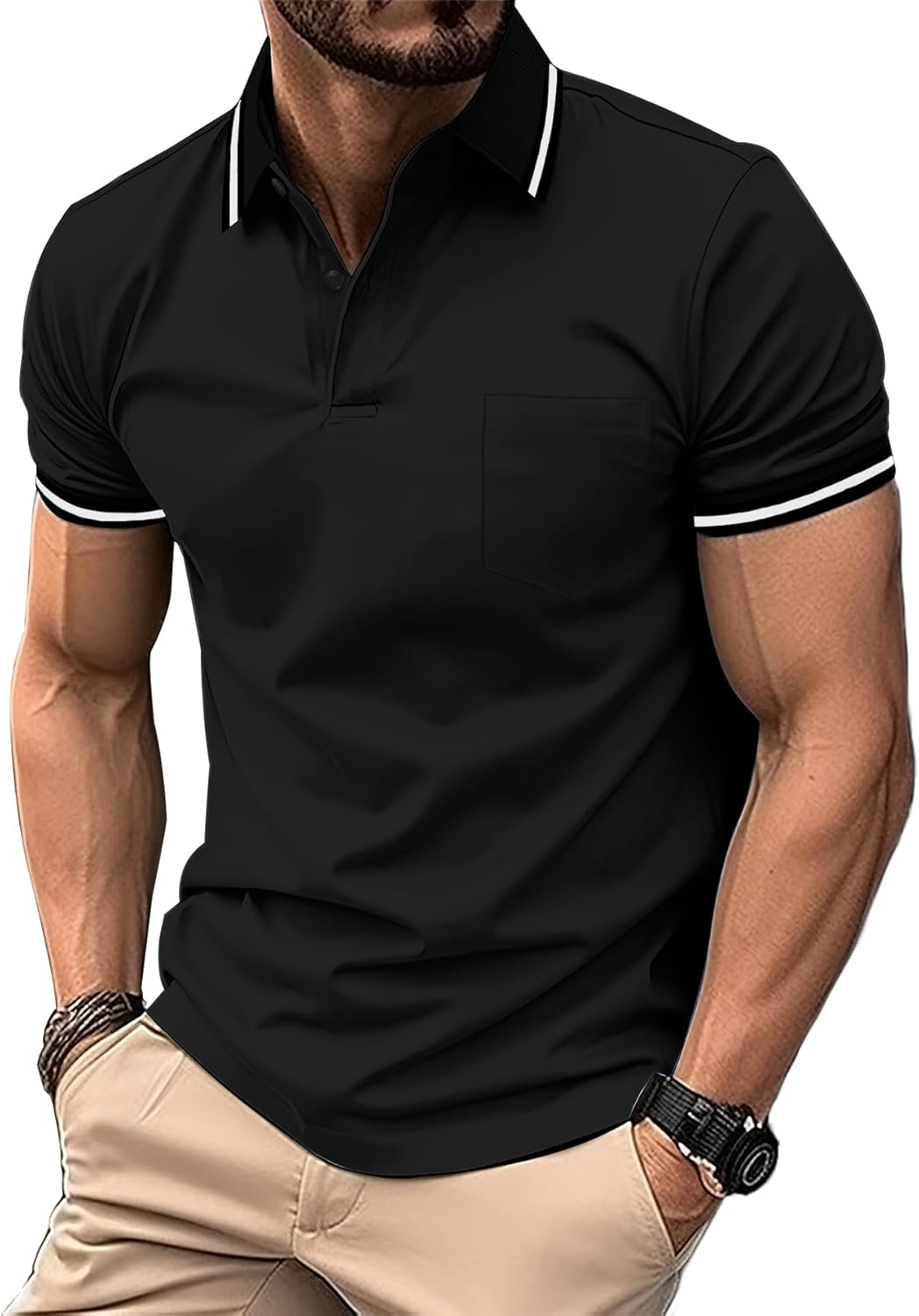 Thumbnail 1 de JACKETOWN lot de 3 polos de golf manches courtes respirants pour adulte