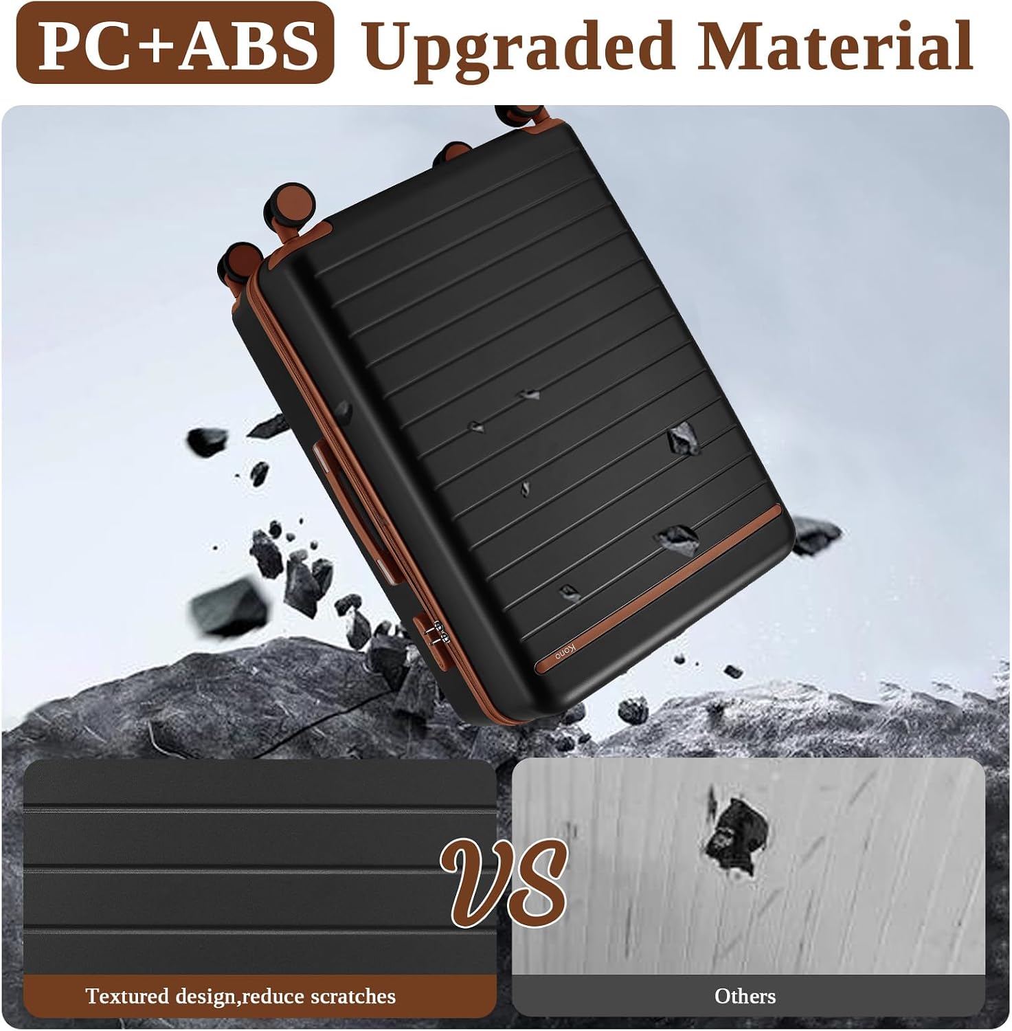 Thumbnail 2 de Kono 28" Large Suitcase: Lightweight 94L PC+ABS Hard Shell with 360° Wheels