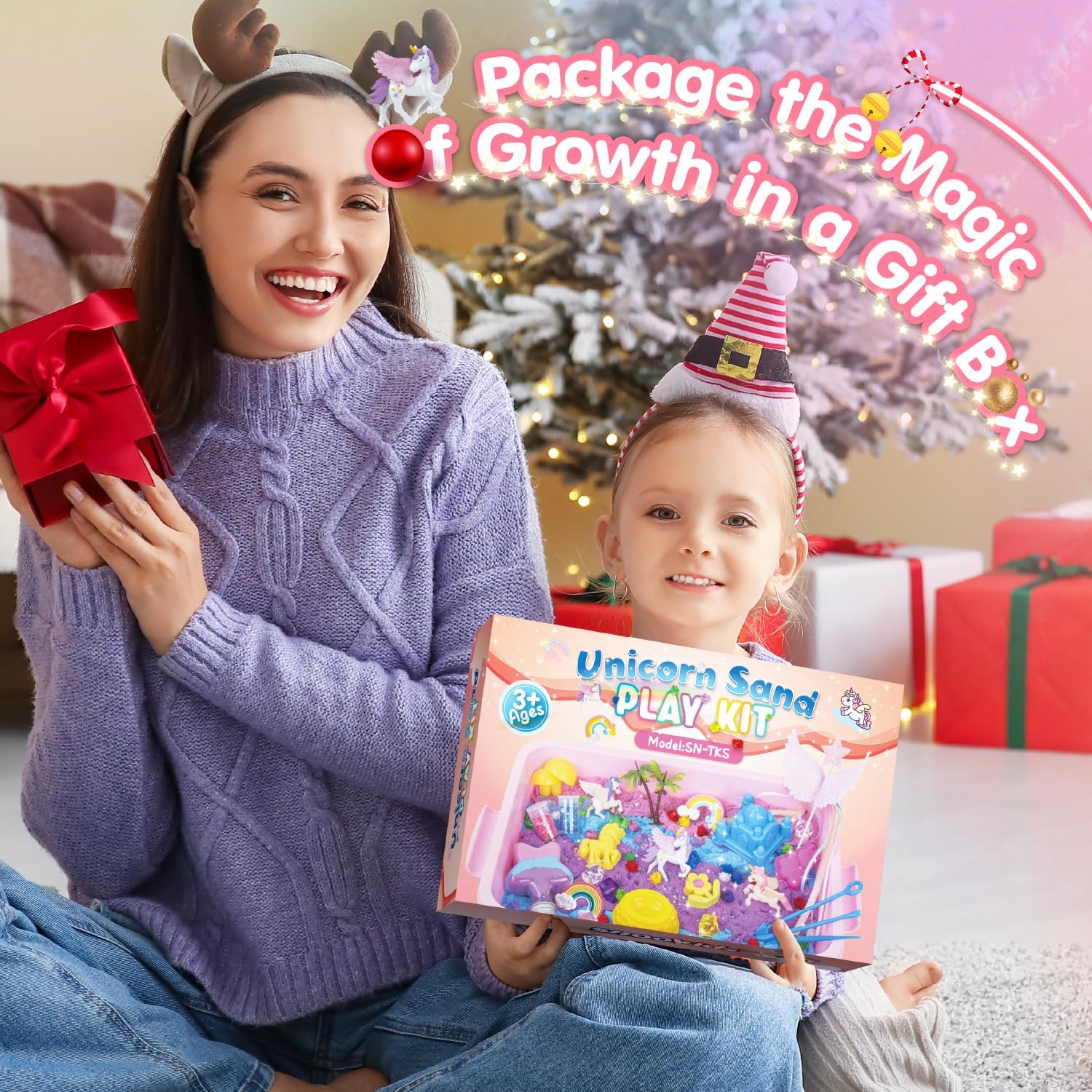 Thumbnail 6 de snookids Einhorn-Sandspielzeug-Set mit Himmelssand, 24 Formen & Aufbewahrungsbox (690 g)