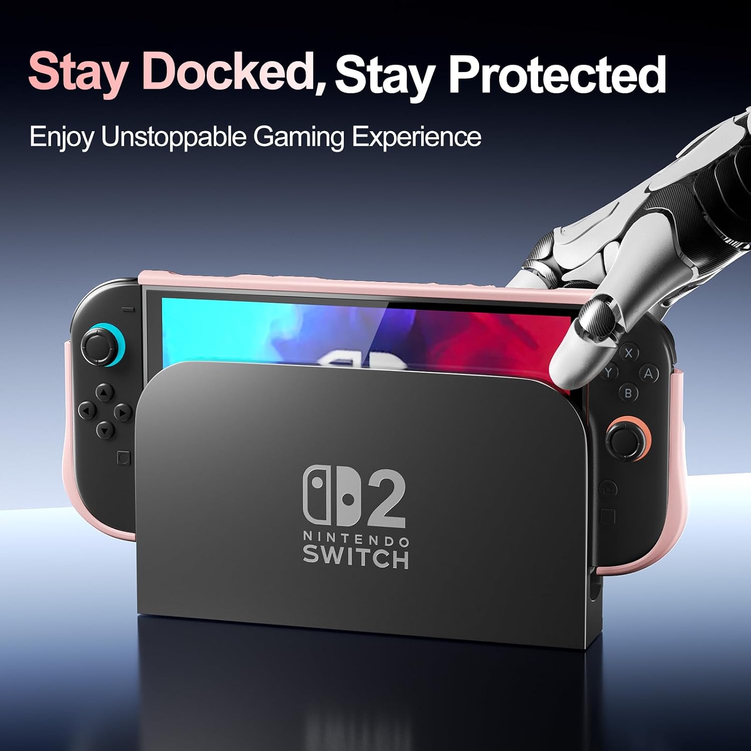 Detalle de ProCase Dockable Switch 2 Grip Case with Protective Front Cover – Light Pink