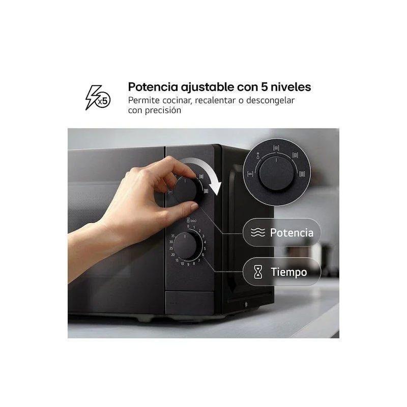 Thumbnail 1 de Microondas LG MS2082F 20 L y 700 W: compacto, preciso y práctico para cocinas pequeñas