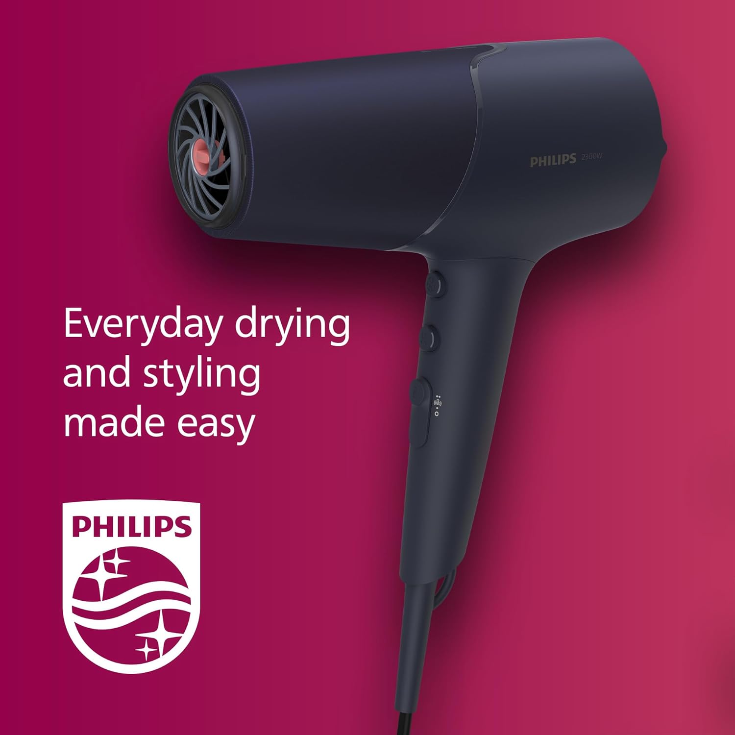 Thumbnail 6 de Philips Hair Dryer 5000 Series BHD510/03 (ThermoShield, Ionic) – 2300W with nozzle and hair diffuser