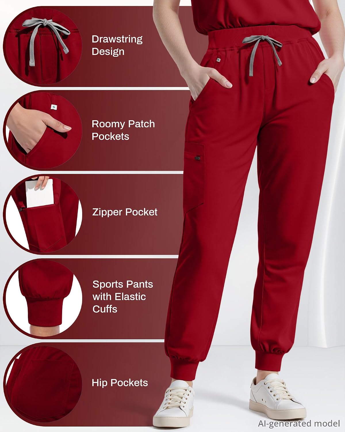 Thumbnail 3 de Eipnare Women's Scrub Set with 9 Pockets