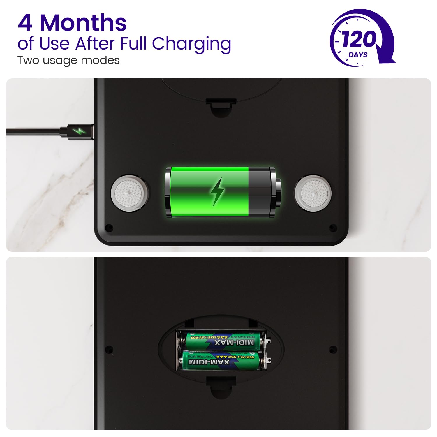 Thumbnail 4 de USB C Rechargeable Digital Kitchen Scale (15 kg) with Tare & 1 g Precision