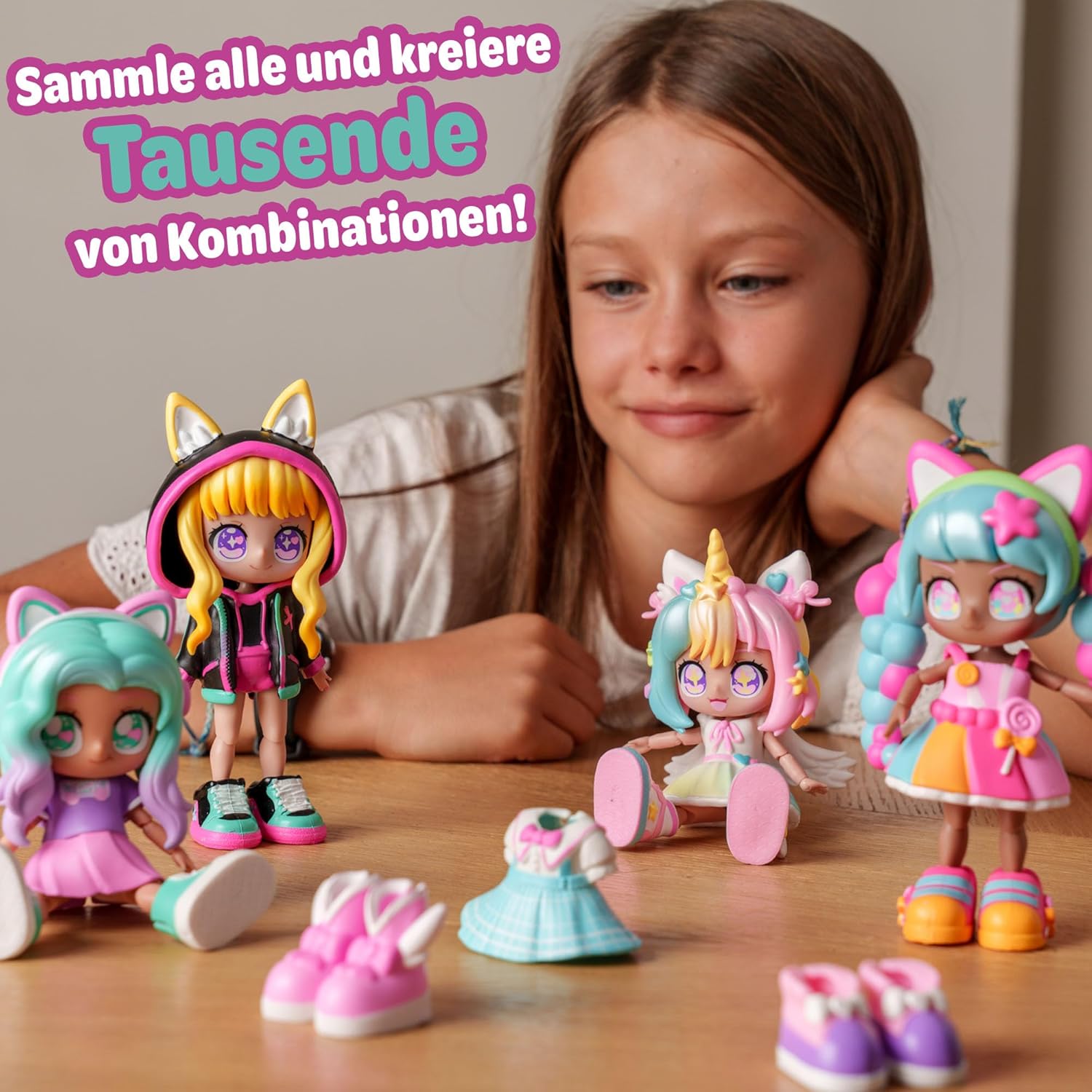 Thumbnail 2 de BANDAI Animakii Einhorn und Fledermaus – personalisierbares Puppen-Set HEA26348