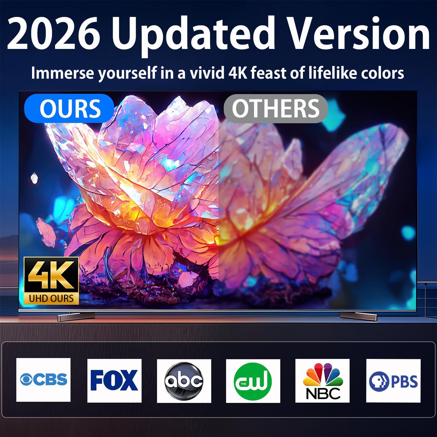 Thumbnail 3 de Digital TV Antenna Indoor: 360° HD Reception with Magnetic Base for Smart TVs