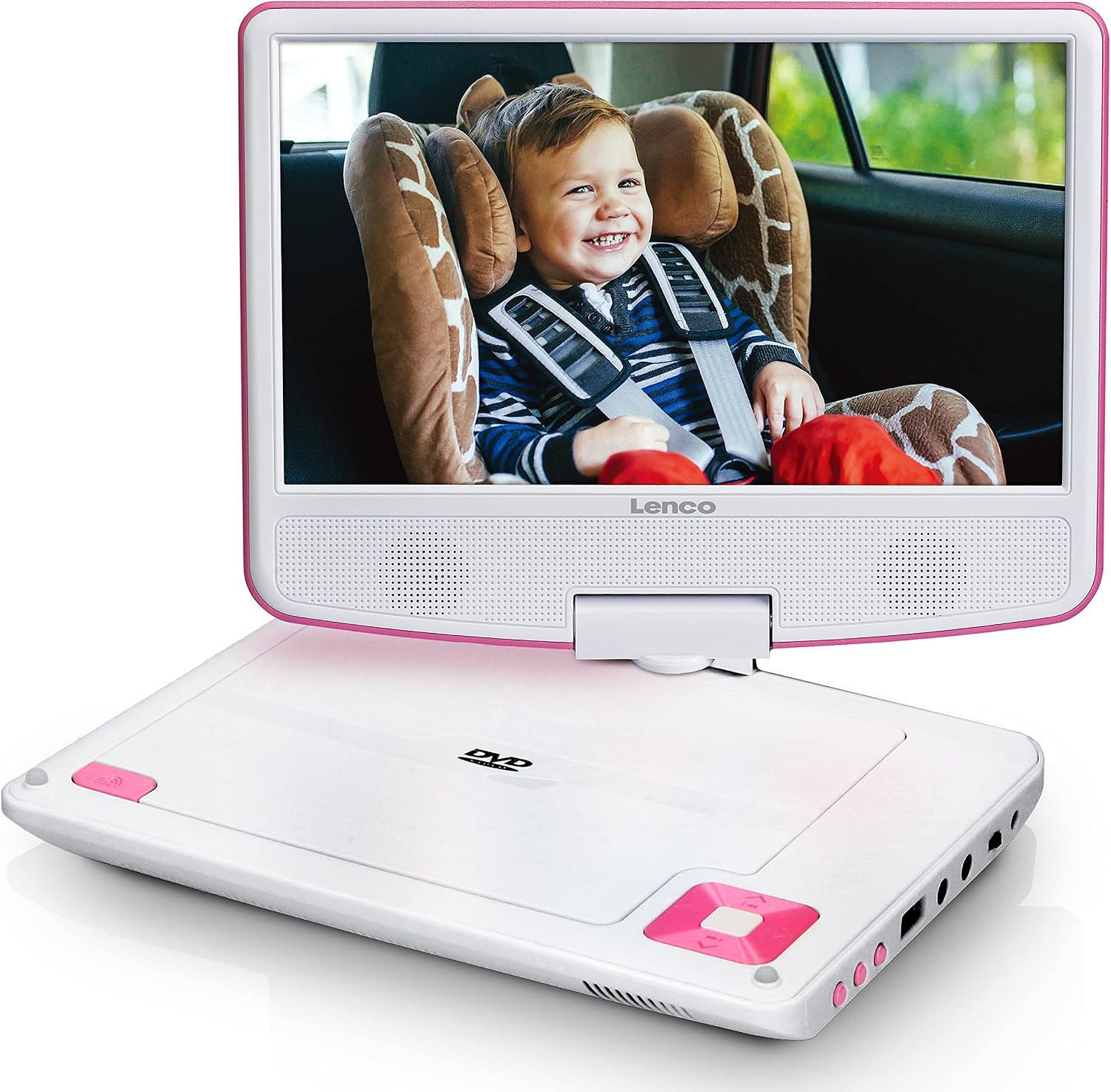 Detalle de Lenco DVP-910PK – przenośny odtwarzacz DVD 9 cali z USB i baterią