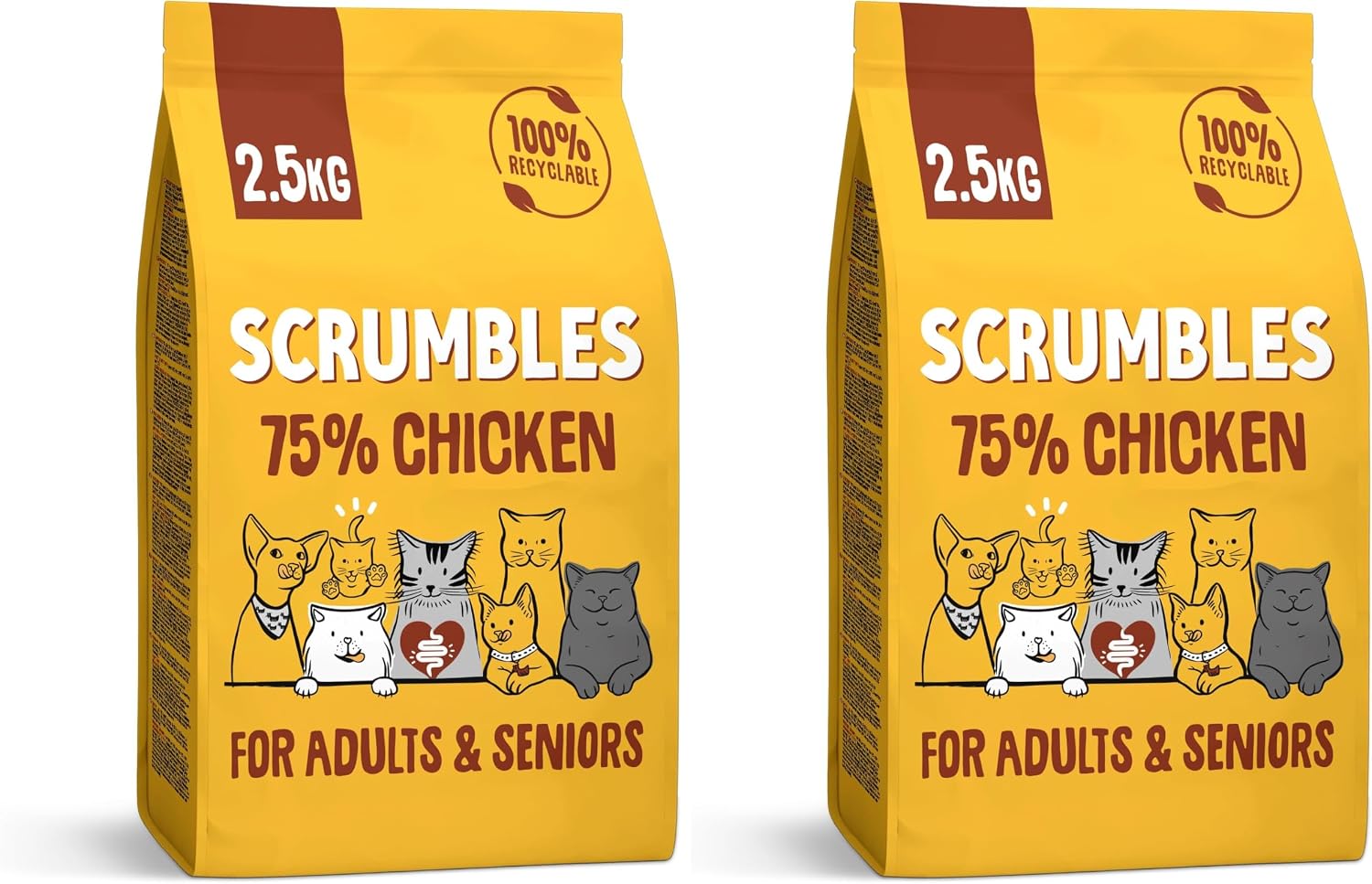 Detalle de Scrumbles All Natural Dry Cat Food with Chicken & Fresh Salmon (2.5 Kg) – High Protein for Adults & Seniors
