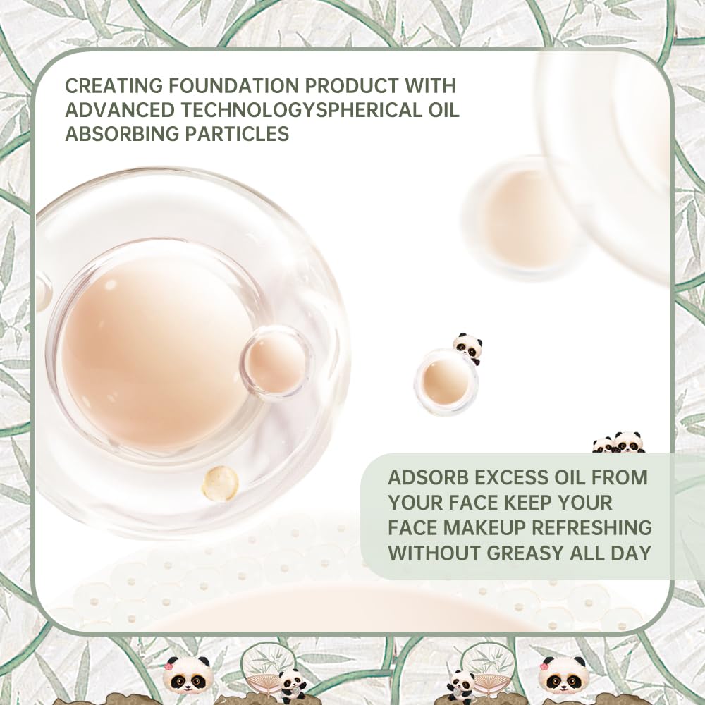 Detalle 2 de CATKIN Panda Land Air Cushion Foundation mit vollständiger Deckkraft, 15g*2 – atmungsaktiv & pflegend