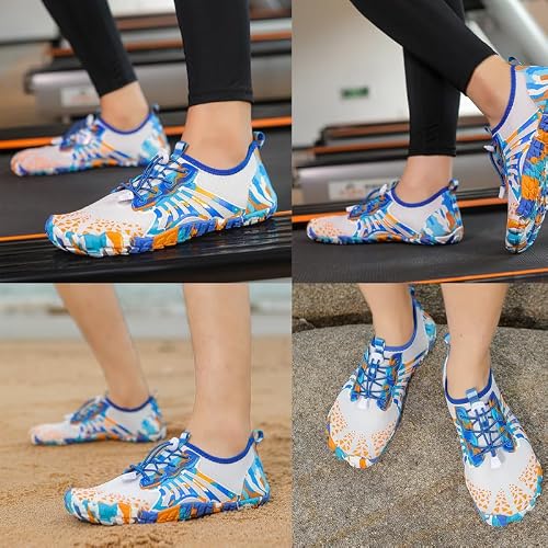 Thumbnail 1 de Unisex Zapatos Descalzos ZiITOP – Sandalias anfibias ligeras para playa, yoga y actividades acuáticas (Blanco, 44EU)