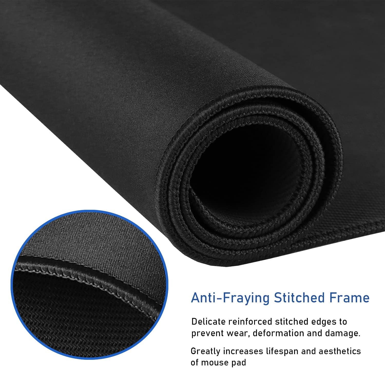 Detalle 2 de Hsmienk AB-018 Extended Gaming Mouse Pad, 31.5 x 15.7 Inches, Stitched Edges