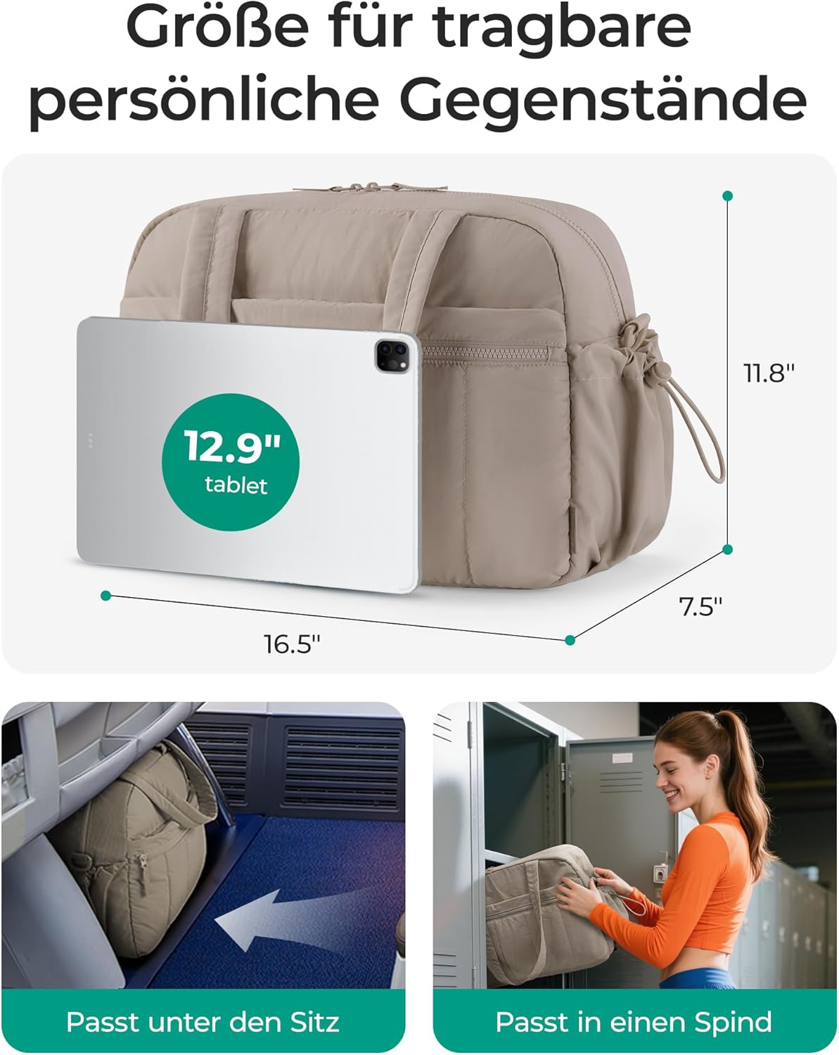 Detalle 2 de BAGSMART Puffer Reisetasche 24L