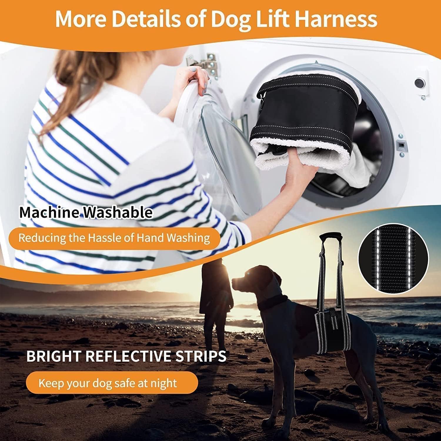 Detalle de Small Dog Mobility Aids Support Sling for Back Legs