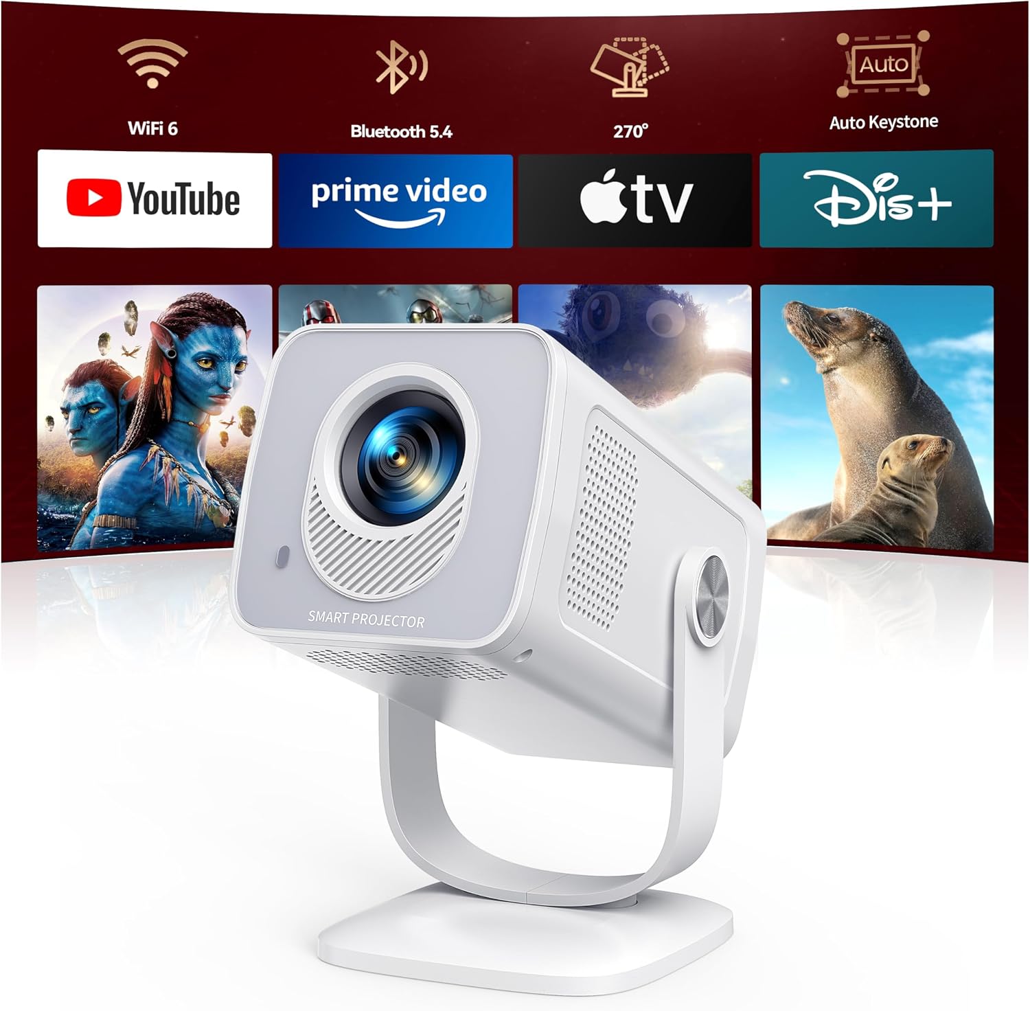 Detalle de TOPTRO Mini Projector 1080P short-throw portable projector 📽