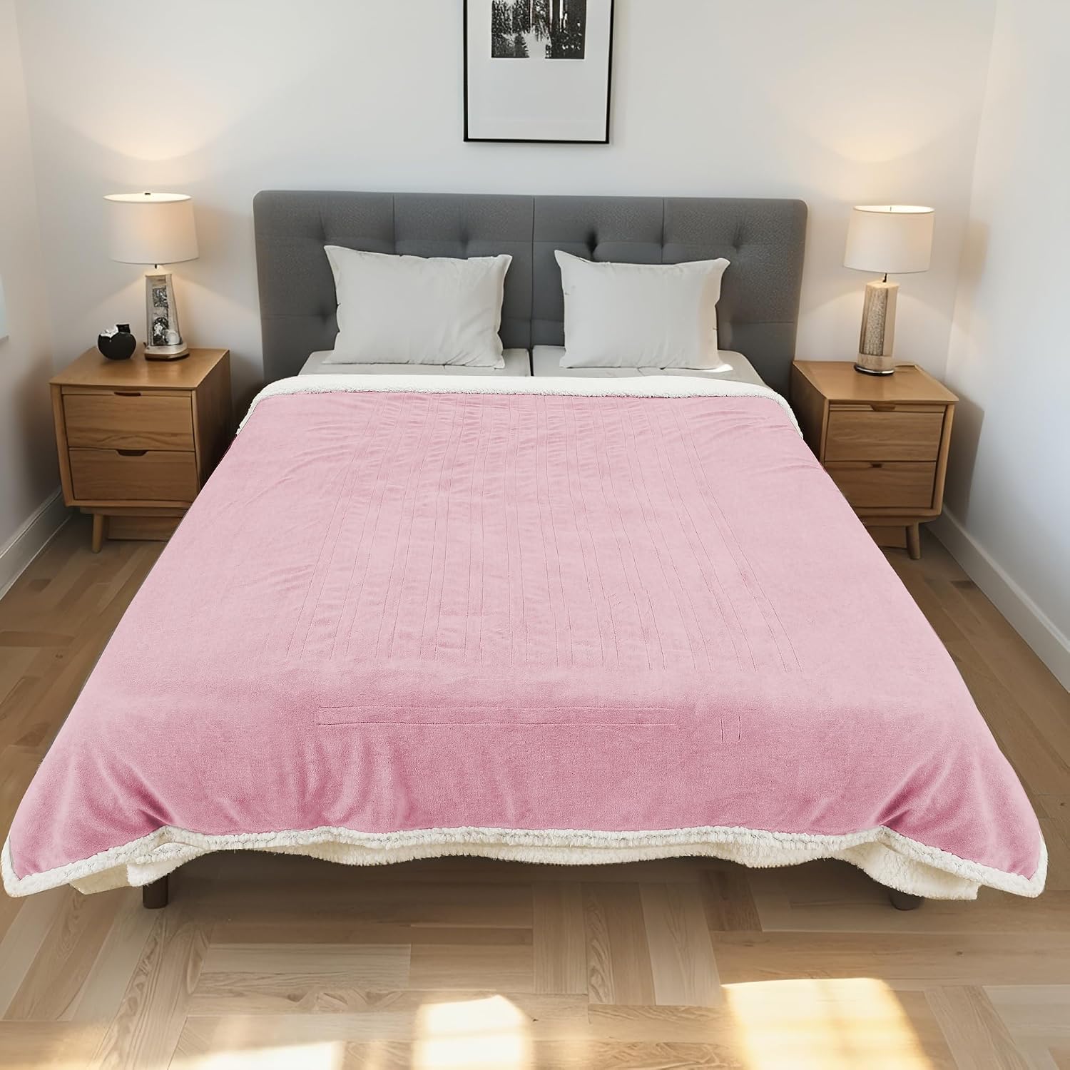 Detalle 1 de RALYSUN Full-Size Heated Blanket, 72" x 84", 4 Heat Settings, 10-Hour Shutoff