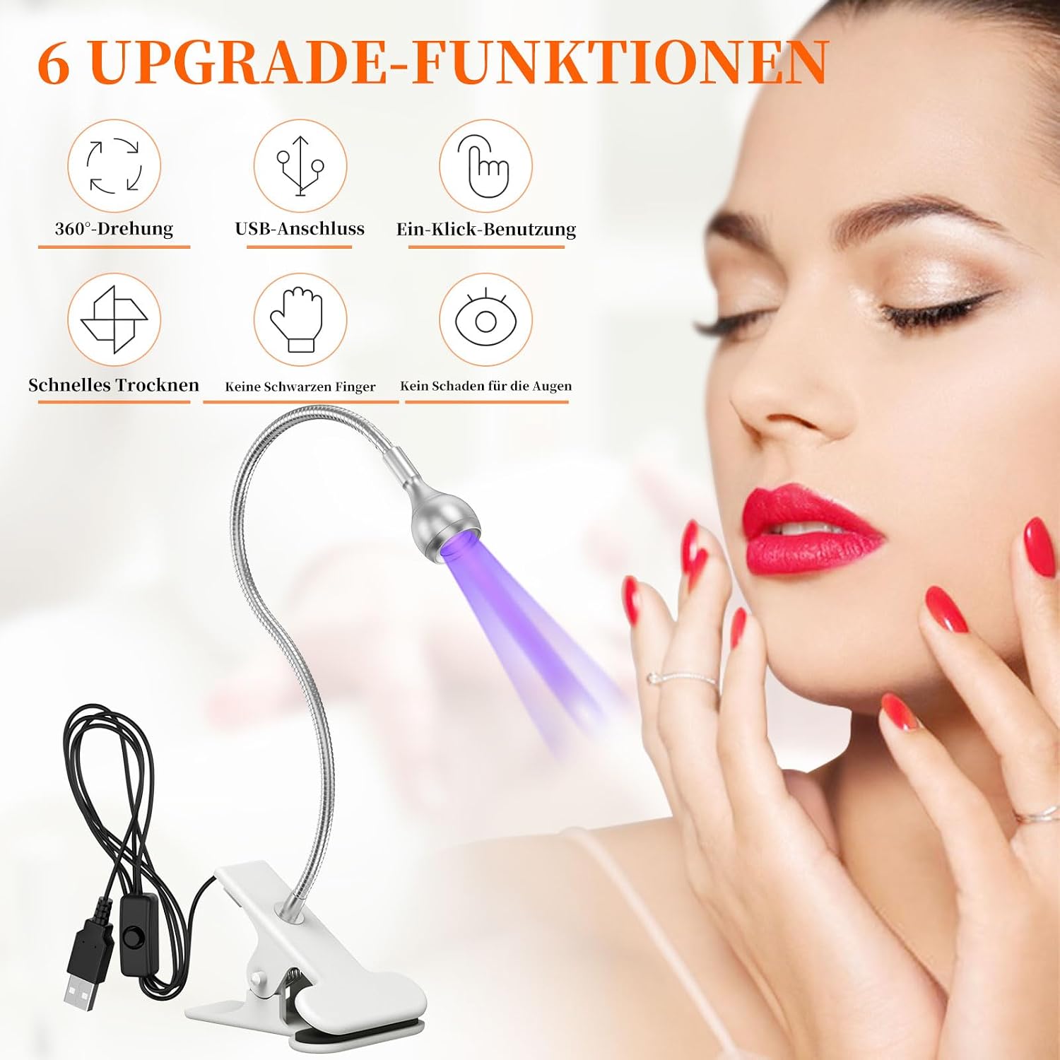 Detalle de AISEELY UV Lampe für Gelnägel 3 W