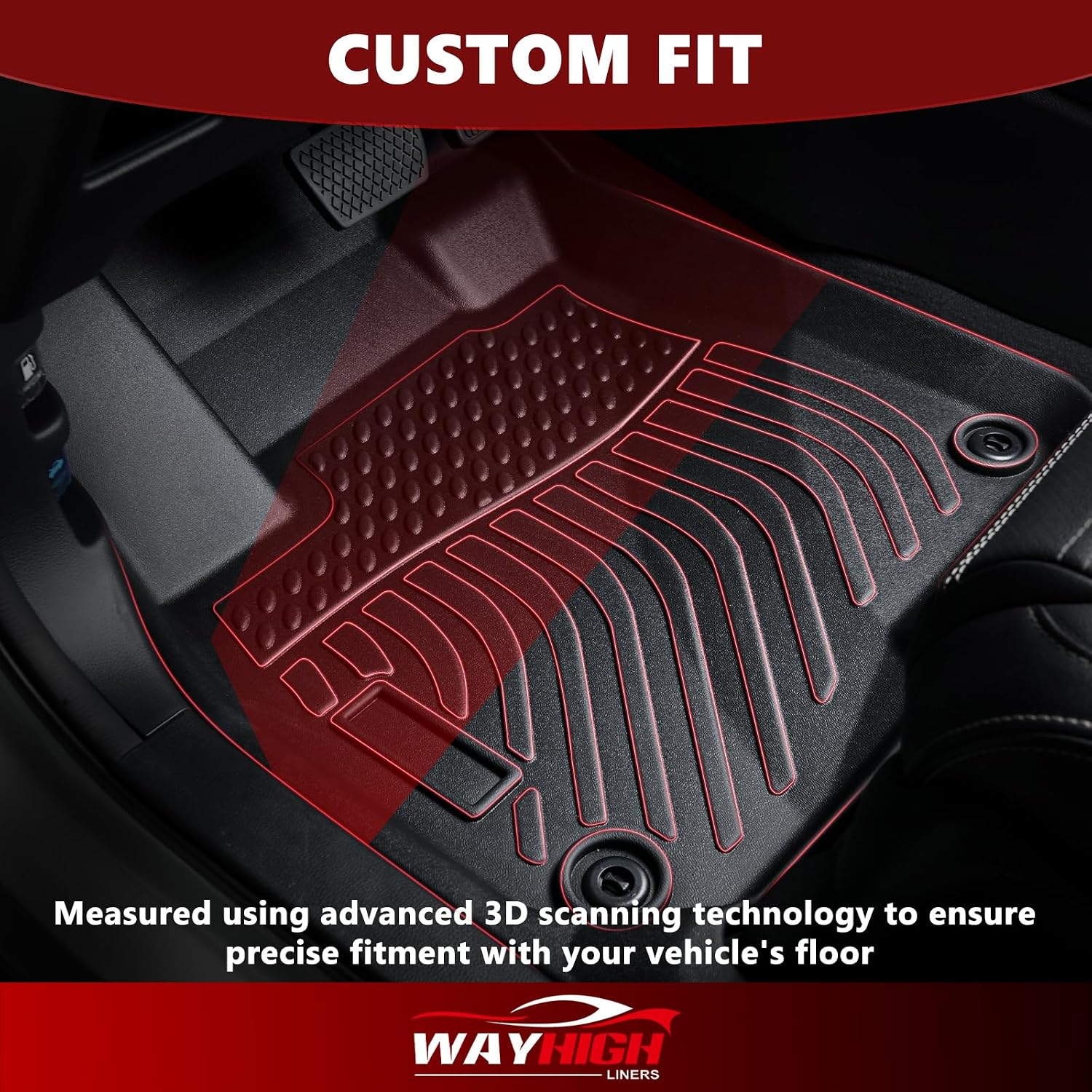 Detalle de Wayhigh floor mats and backseat cargo liner, TPE