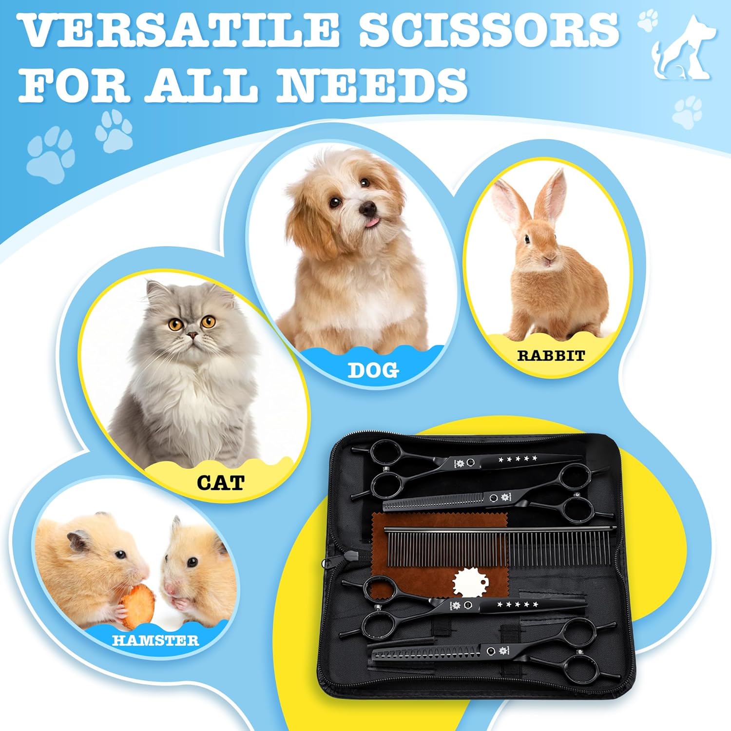 Thumbnail 6 de Dream Reach 7" Dog Grooming Scissors Kit — 6-piece set ✂