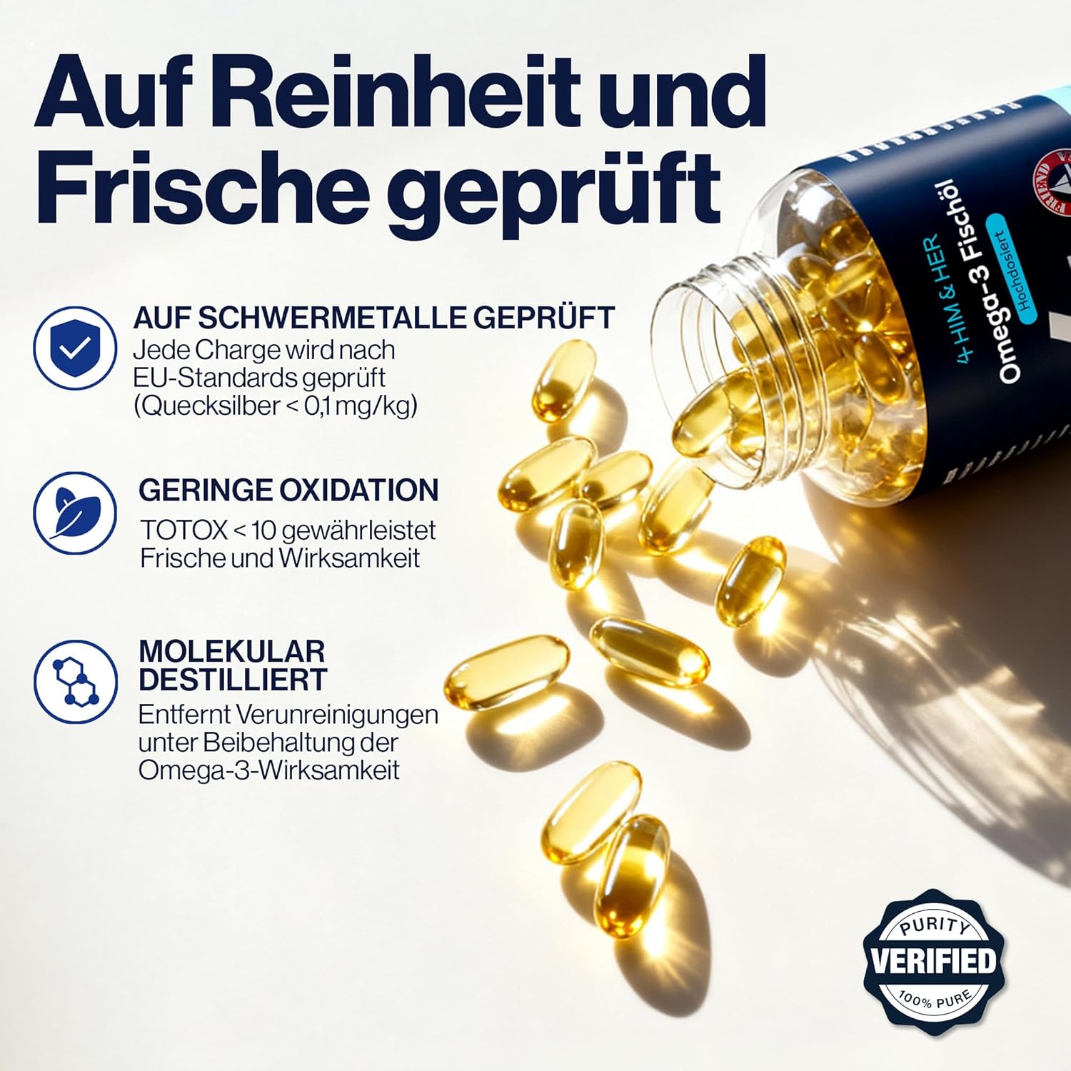 Thumbnail 6 de Omega 3 Hochdosiert 80% Fischöl 120 Kapseln