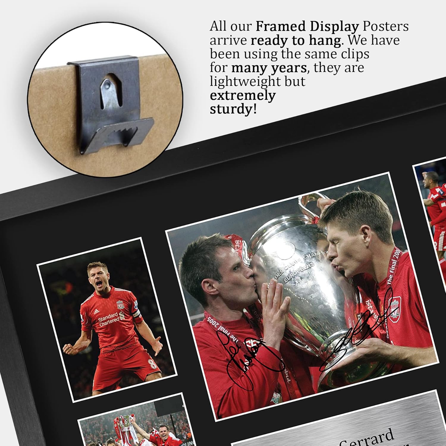 Thumbnail 4 de HWC Trading FR A3 framed Steven Gerrard & Jamie Carragher signed autograph photo (Liverpool gifts) – ready to hang
