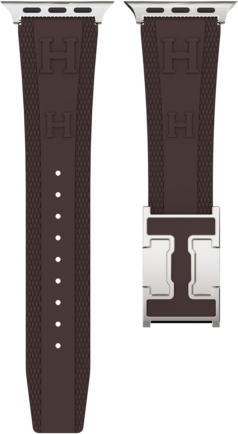 Detalle 2 de Sport Silicone Strap with H‑Shaped Magnetic Buckle for Apple Watch Ultra 3/2/1 and Series 11–1 (42–49mm) – Replacement Strap