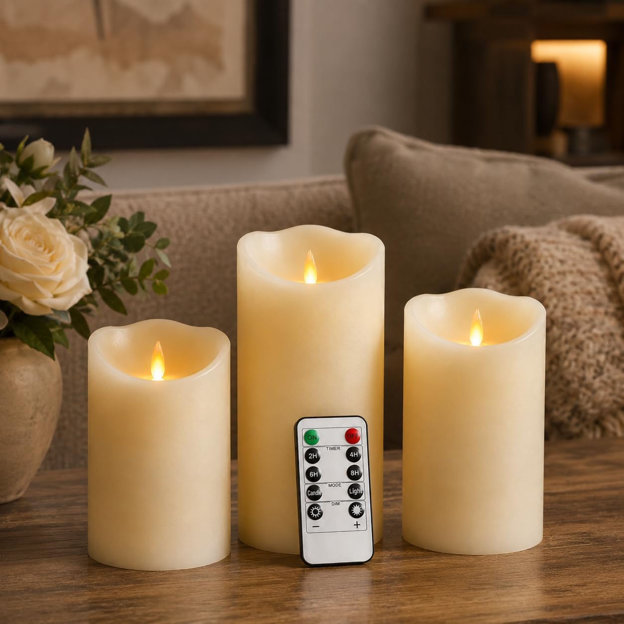 Thumbnail 6 de Da by DBY002 Flameless LED Candles, 3-Pack with Moving Flame and Remote