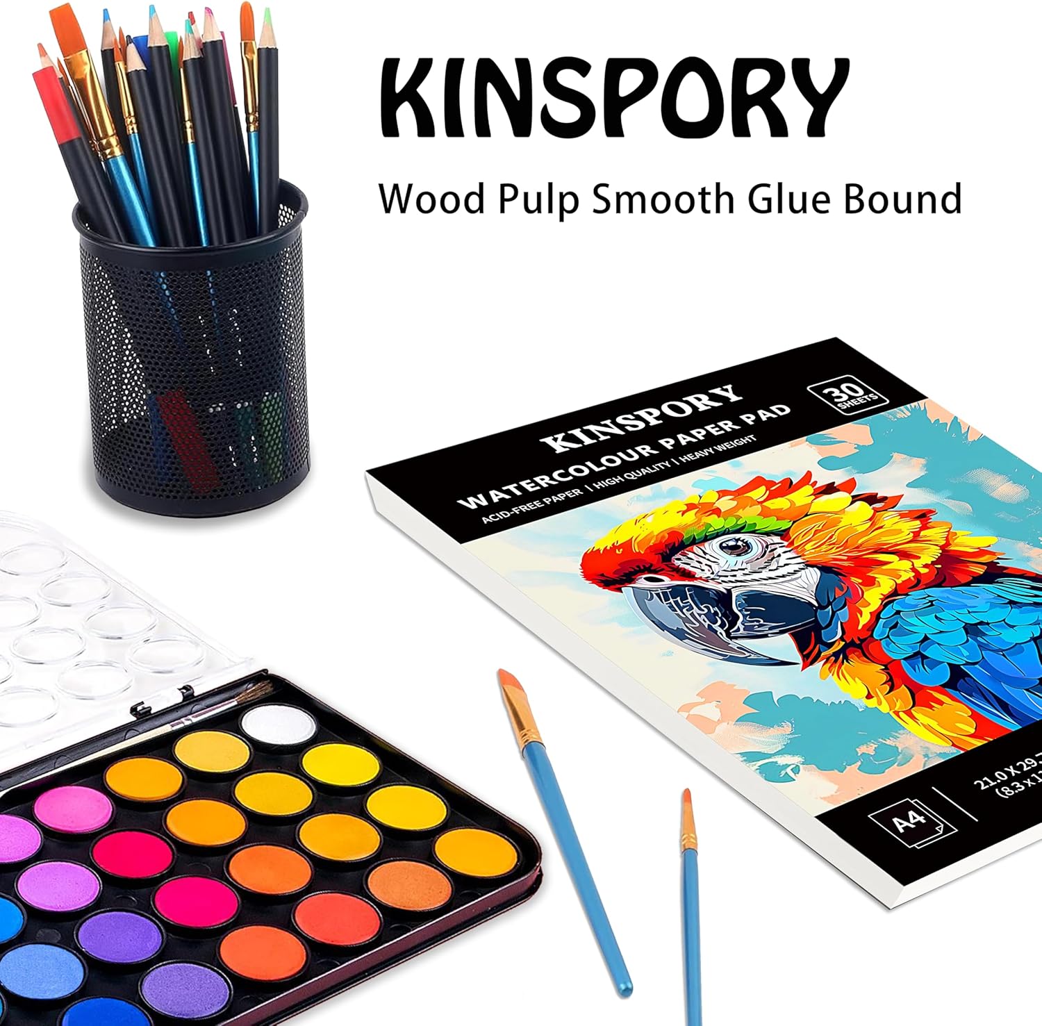 Thumbnail 4 de KINSPORY Carta acquarello A4 300 g/m², 30 fogli 🎨