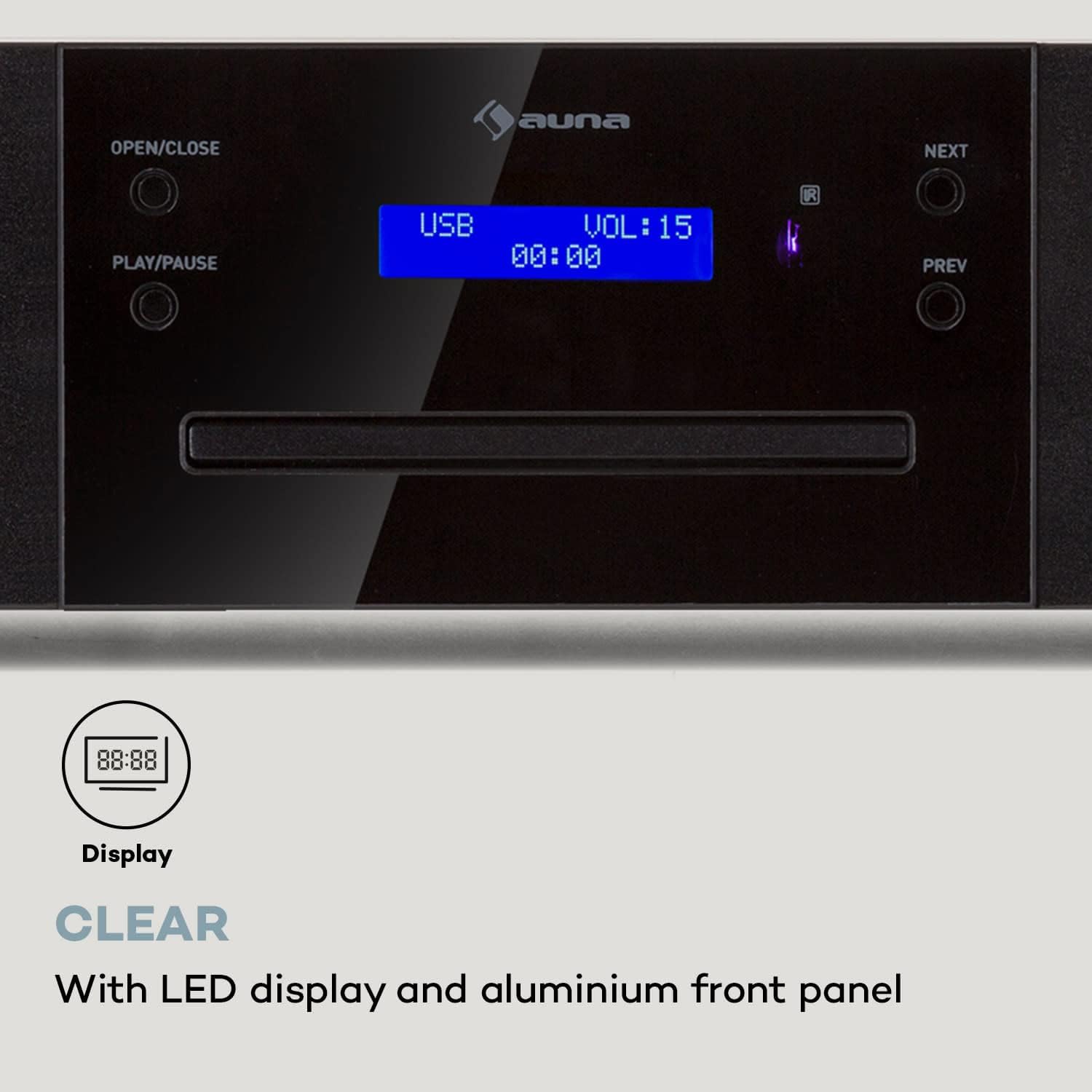 Detalle 2 de AUNA CD-1000 DG Hi-Fi CD Player with USB, LED Display and Remote