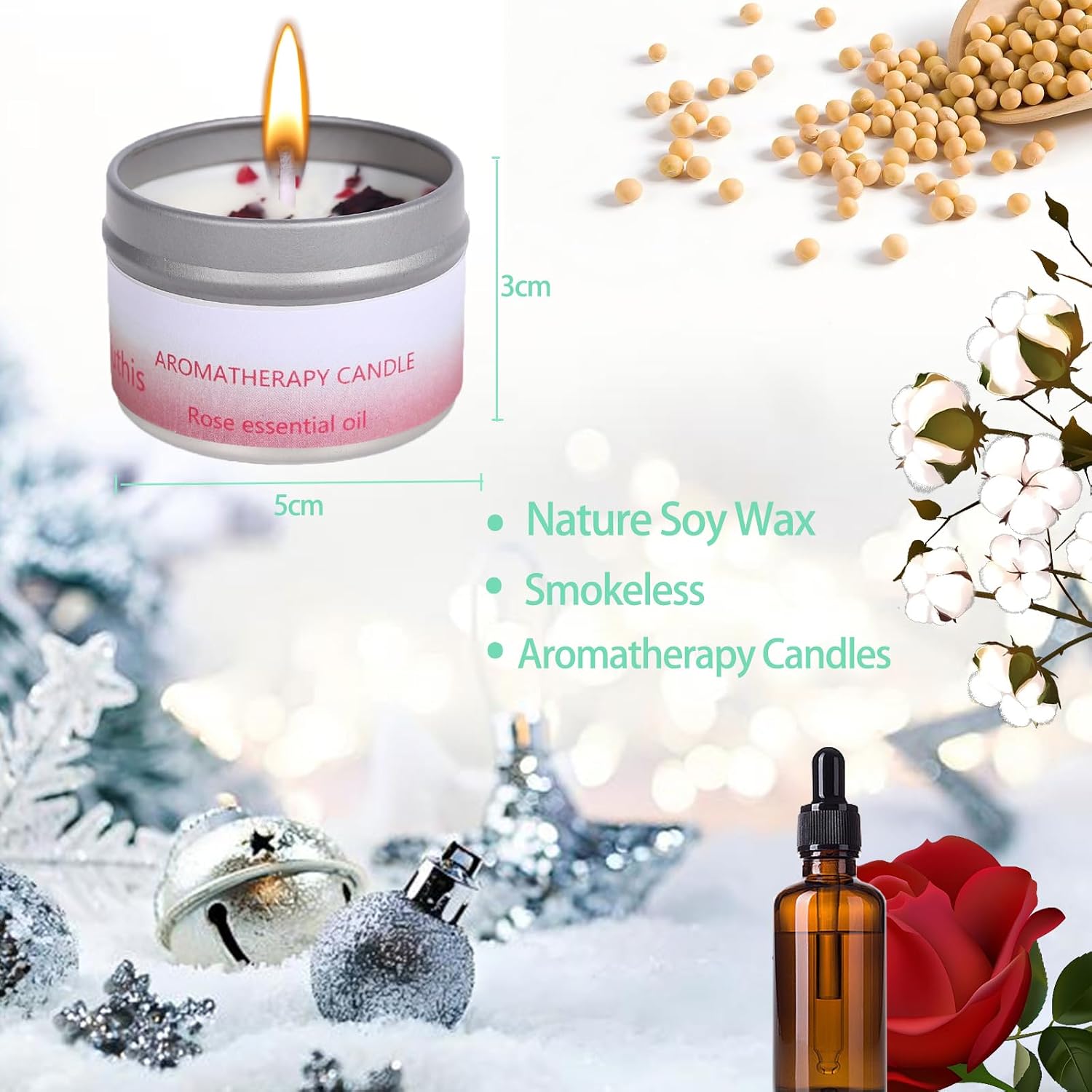 Thumbnail 6 de Scented Candles Gifts for Women – 6-Pack Soy Wax Aromatherapy Candle Set