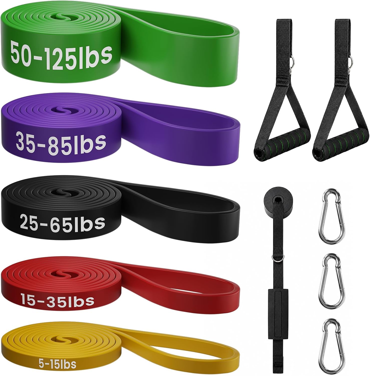 Detalle de Sanakma Resistance Bands Set for Pull-Up Assistance, 5 Resistance Levels