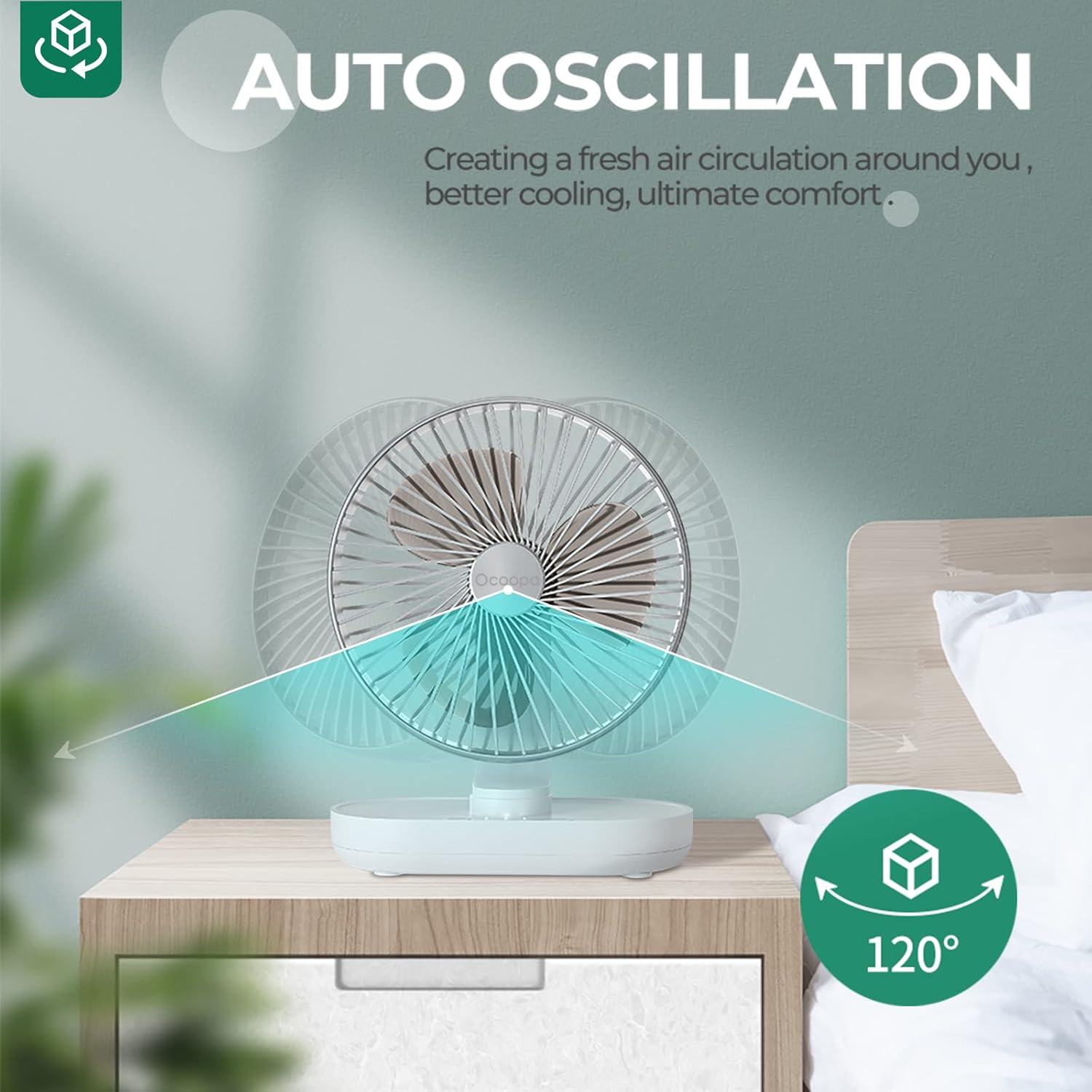 Thumbnail 2 de OCOOPA RotateAir Large 6.5" Desk Fan