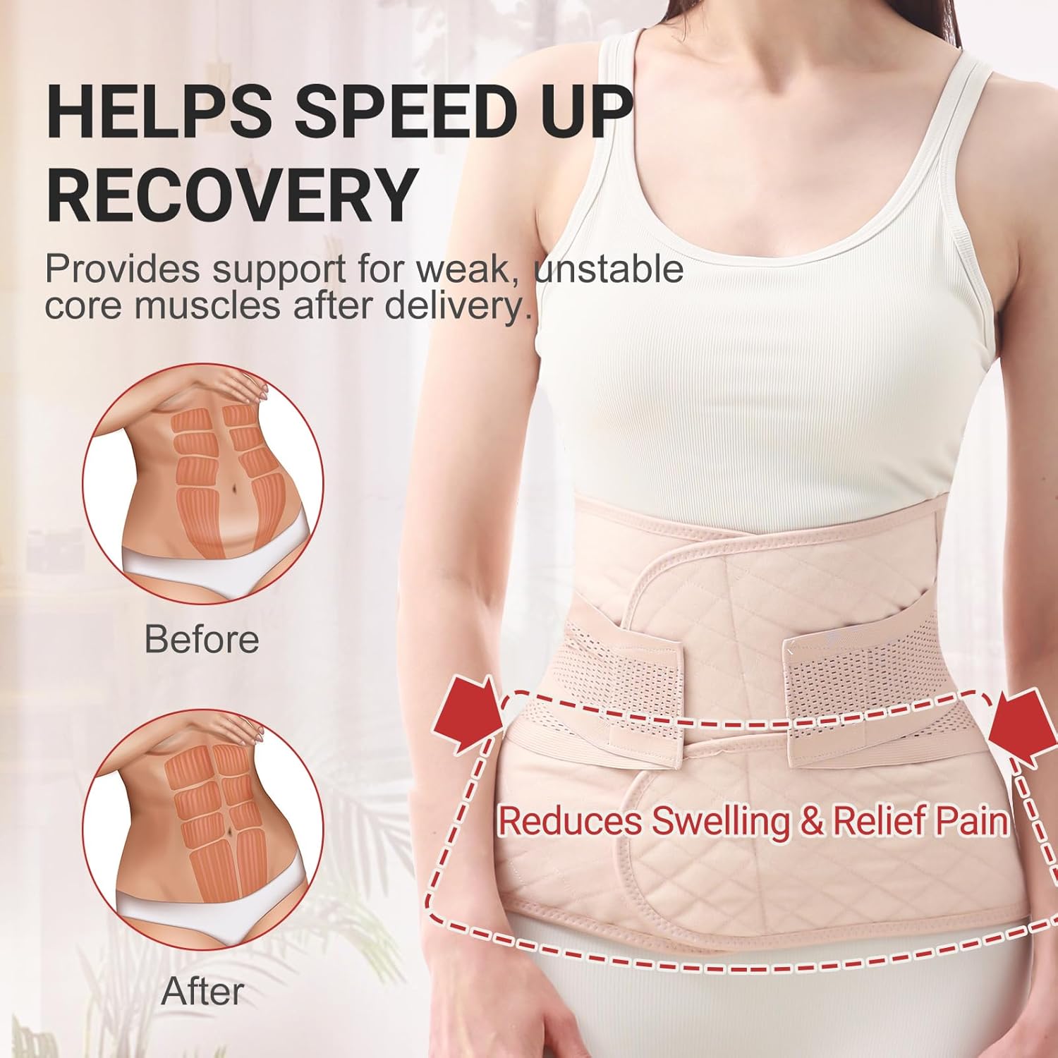 Detalle 2 de Postpartum belly wrap for C-section