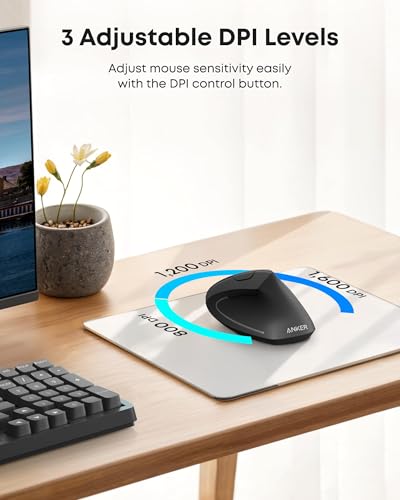 Detalle de Anker 2.4G Wireless Vertical Ergonomic Optical Mouse