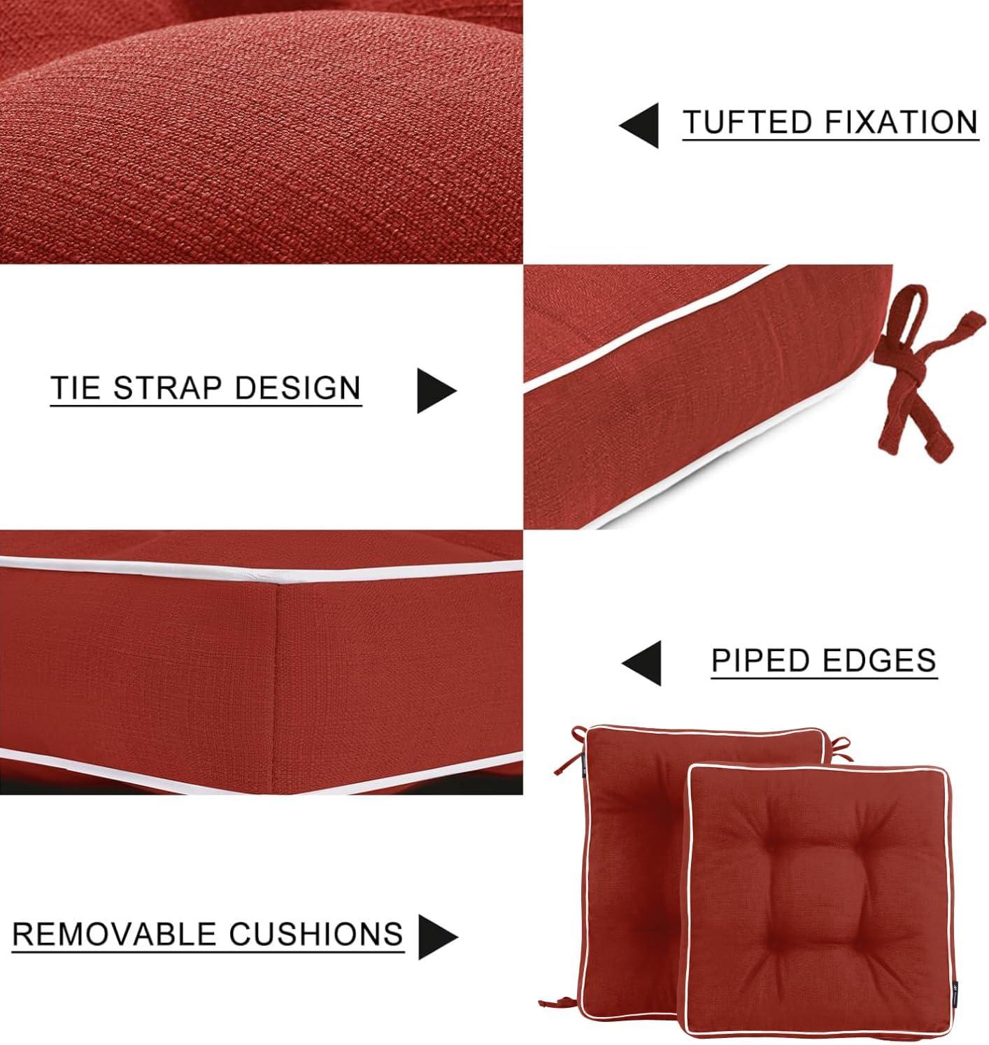 Detalle de Favoyard Rocking Chair Cushion Set Polyester